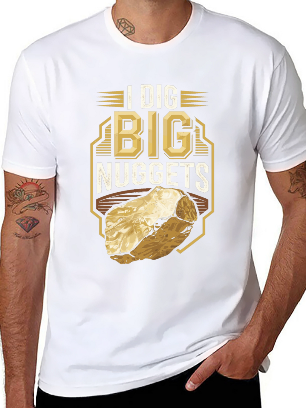 I Dig Big Nuggets T-Shirt - Funny Mining Tee