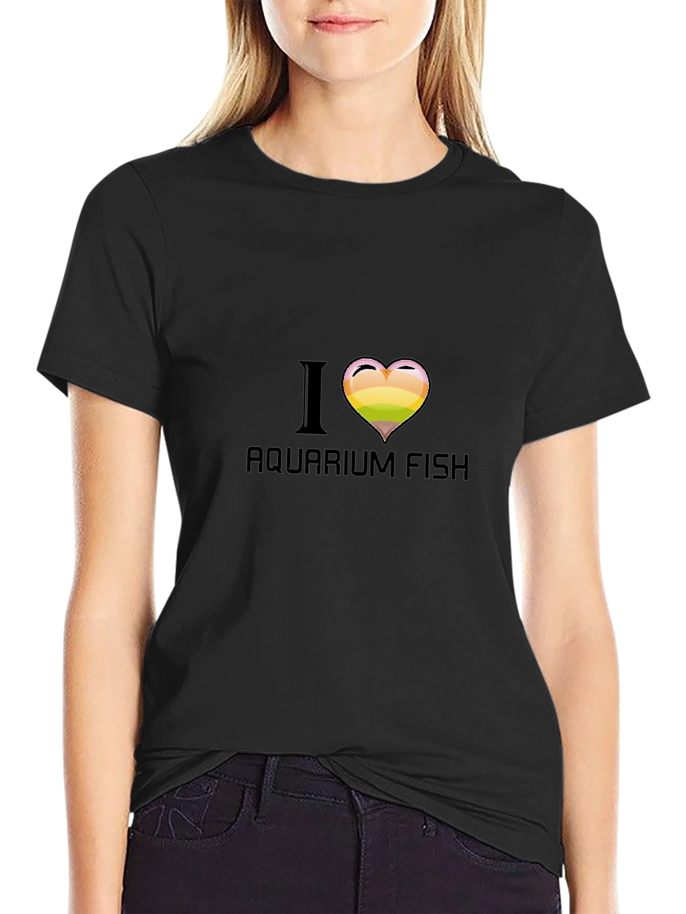 I Heart Aquarium Fish Graphic T-Shirt