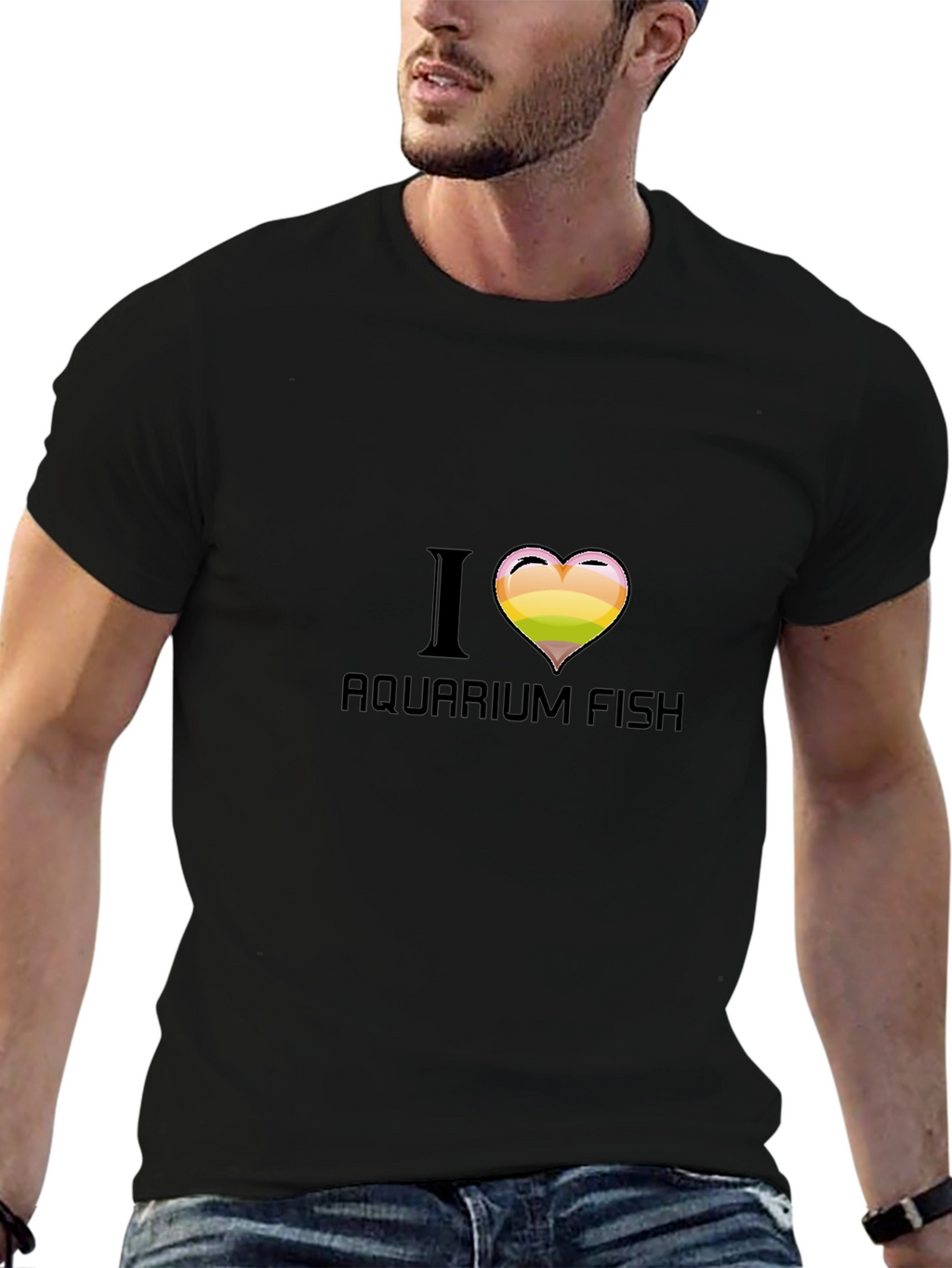 I Heart Aquarium Fish Graphic T-Shirt