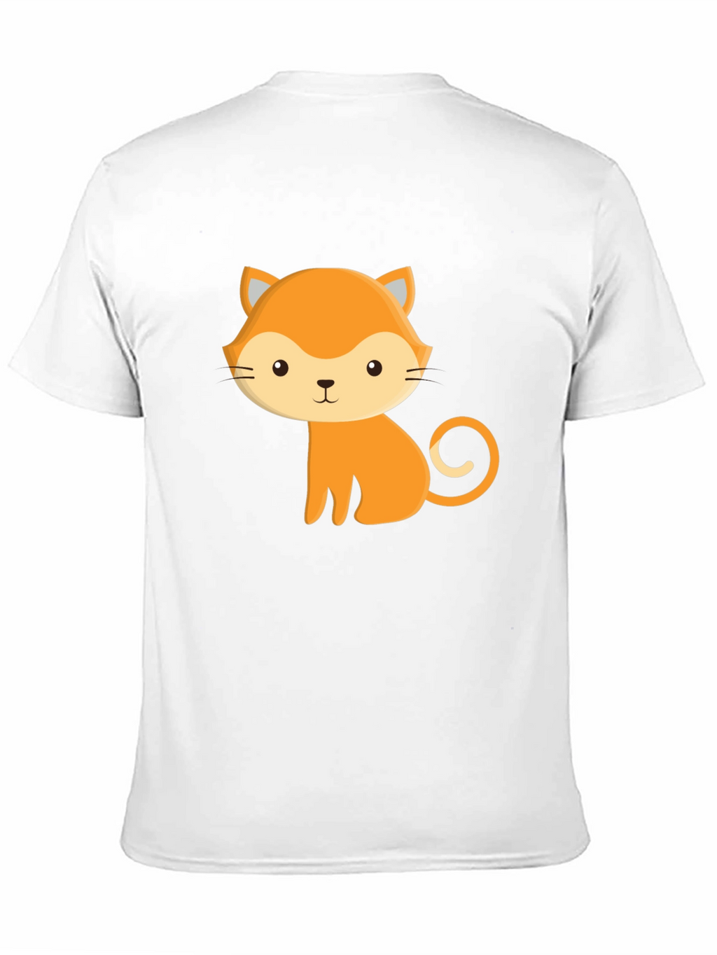 Cute Cartoon Cat Black T-Shirt
