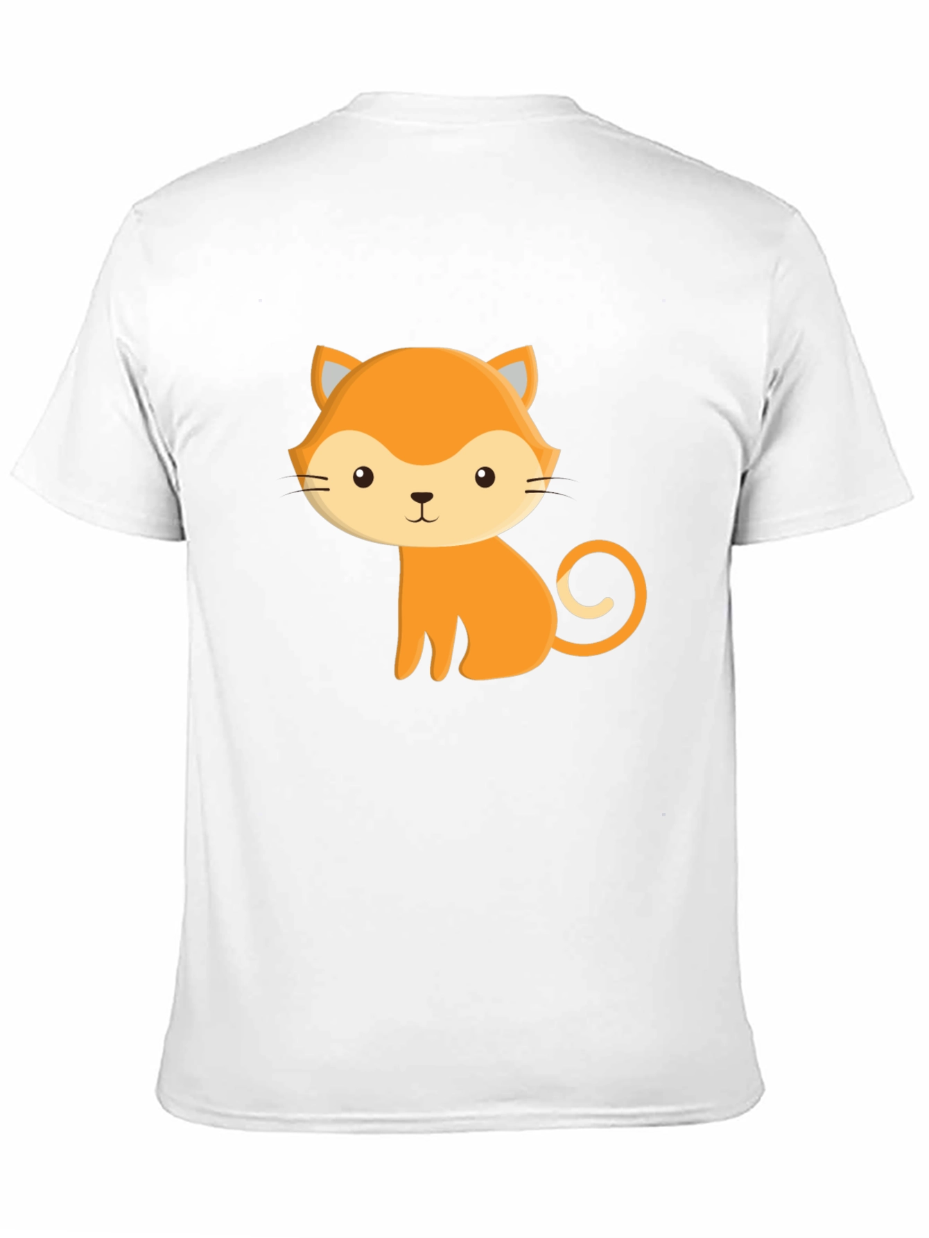 Cute Cartoon Cat Black T-Shirt