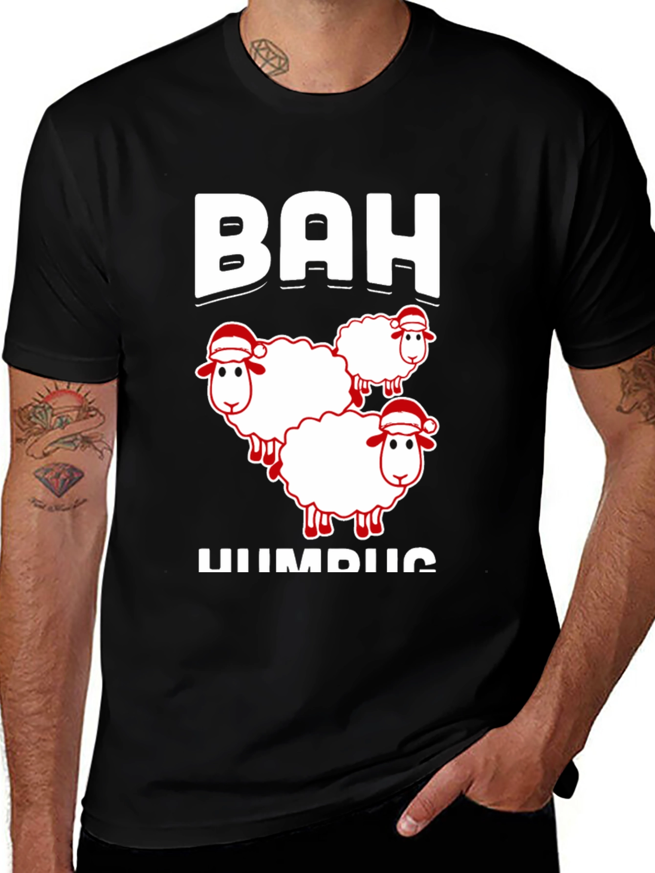 Bah Humbug Sheep Christmas Holiday T-Shirt