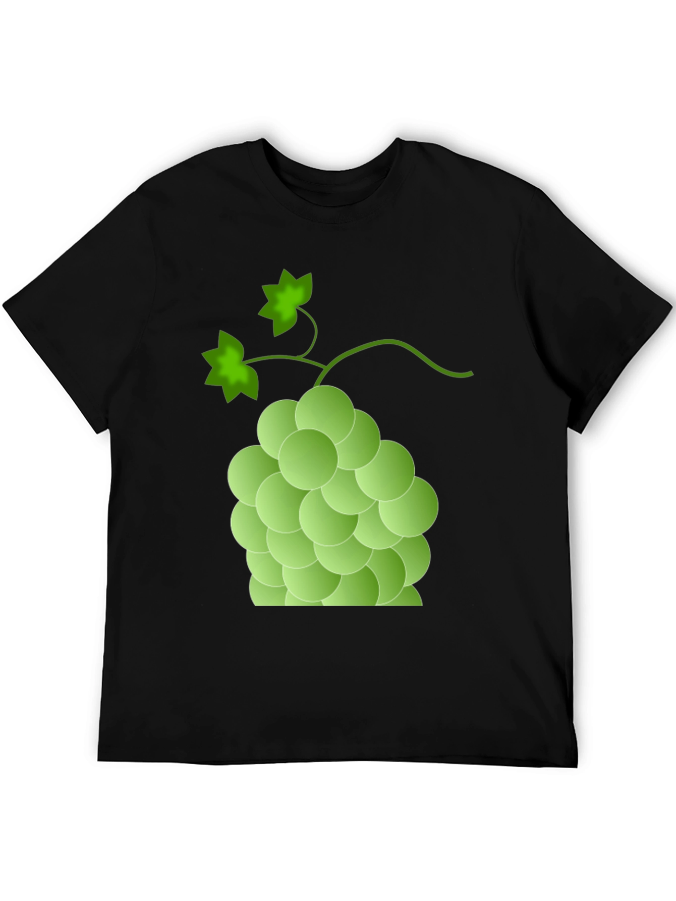 Green Grape Graphic T-Shirt - Casual Fruit Tee