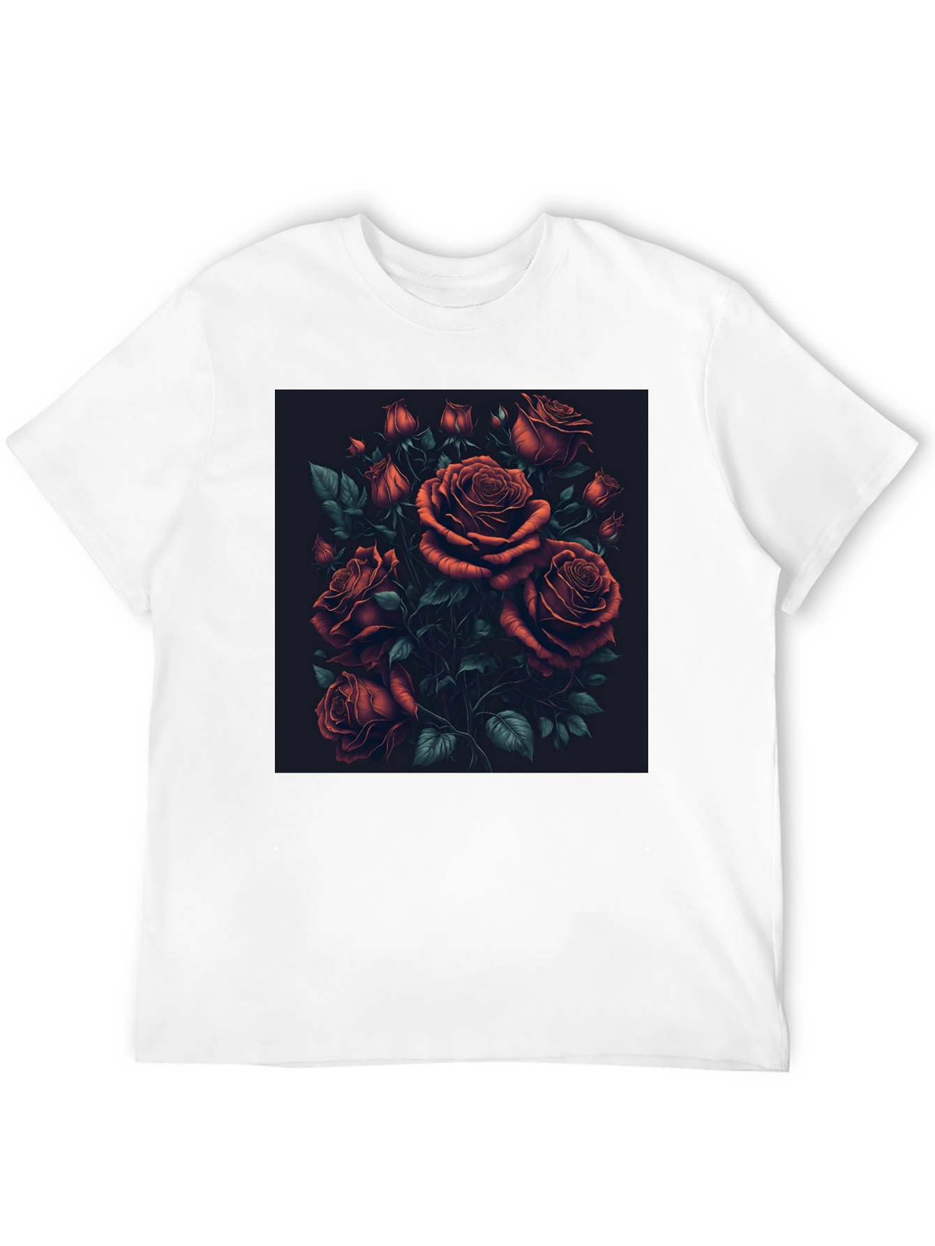 Elegant Rose Bouquet Graphic T-Shirt - Soft Cotton Blend