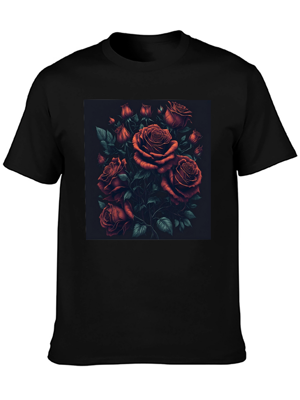 Elegant Rose Bouquet Graphic T-Shirt - Soft Cotton Blend