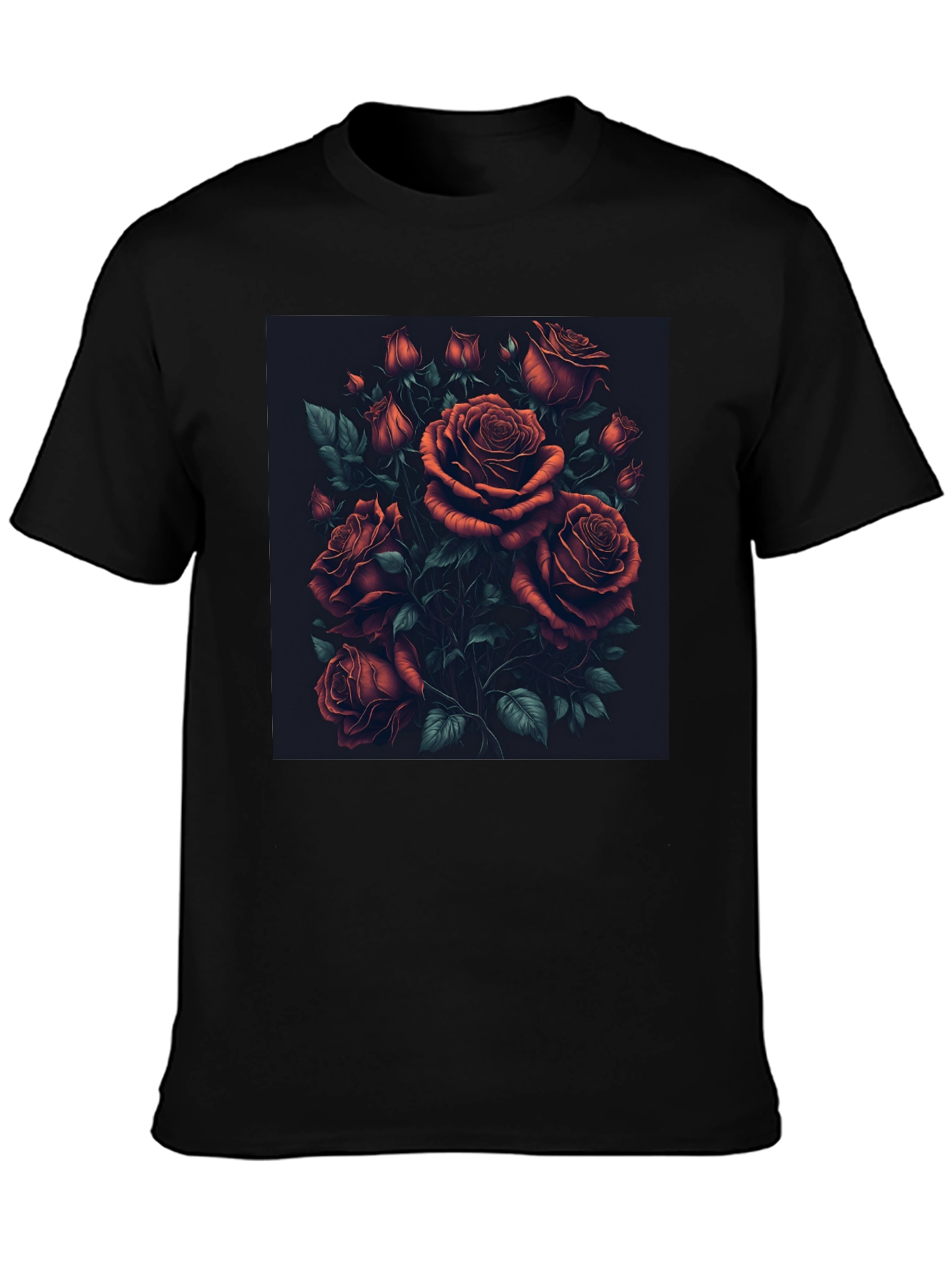 Elegant Rose Bouquet Graphic T-Shirt - Soft Cotton Blend