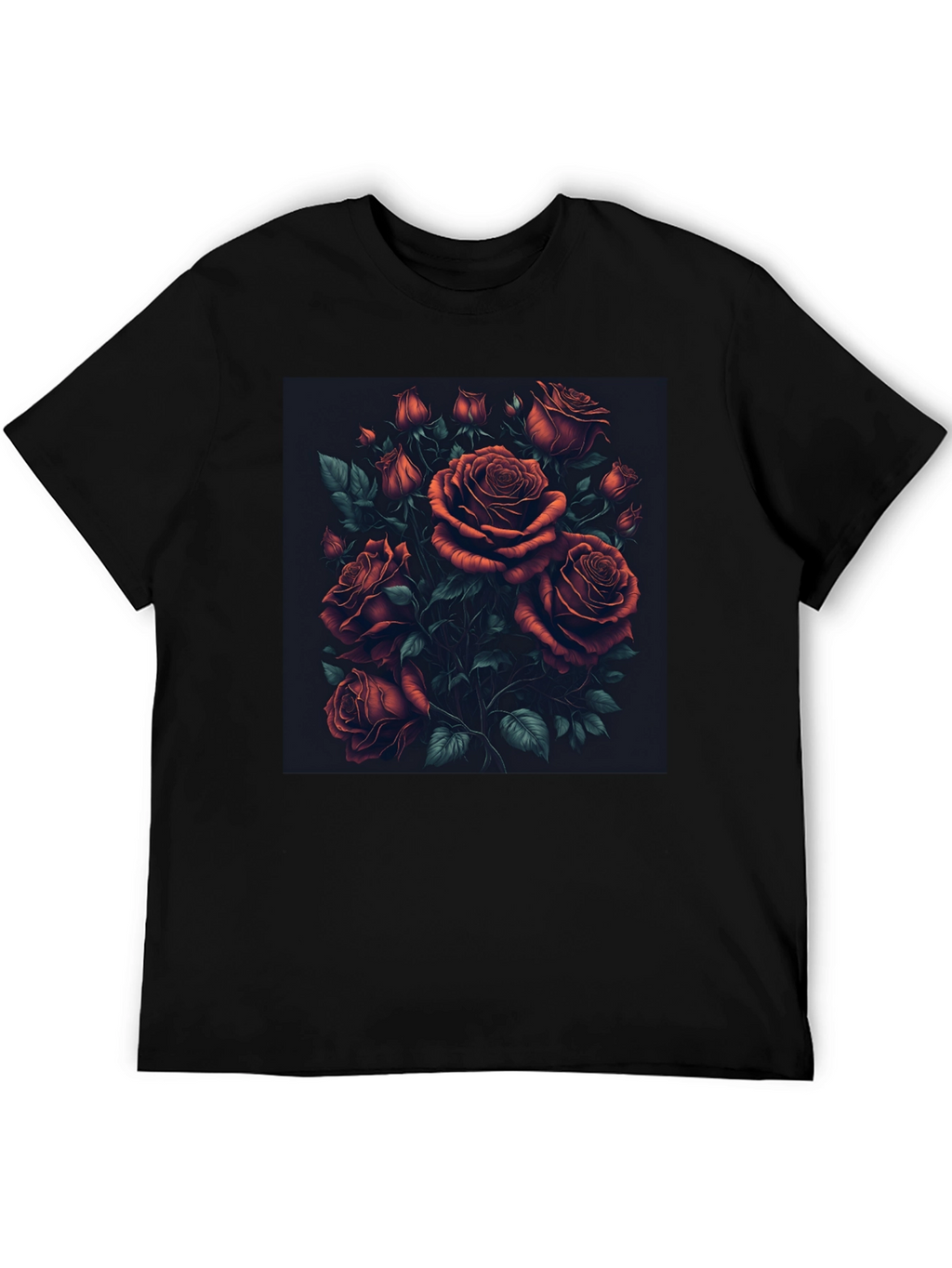 Elegant Rose Bouquet Graphic T-Shirt - Soft Cotton Blend