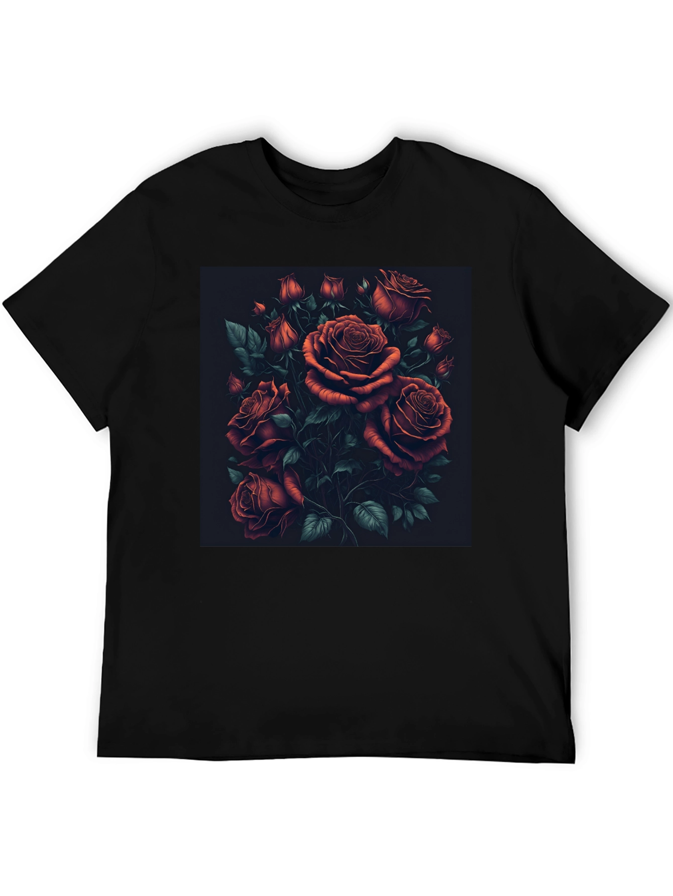 Elegant Rose Bouquet Graphic T-Shirt - Soft Cotton Blend