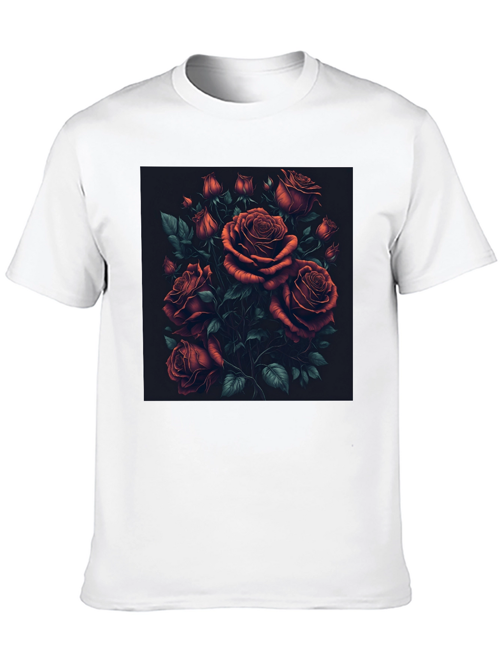 Elegant Rose Bouquet Graphic T-Shirt - Soft Cotton Blend