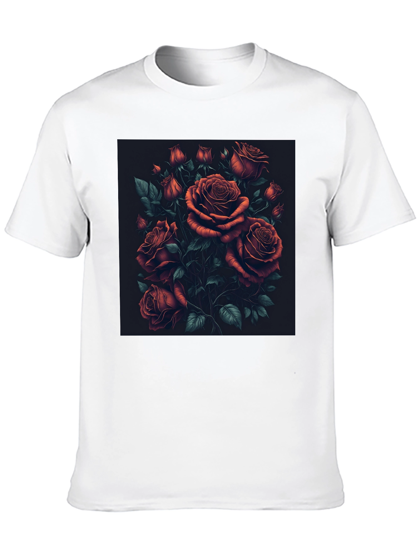Elegant Rose Bouquet Graphic T-Shirt - Soft Cotton Blend