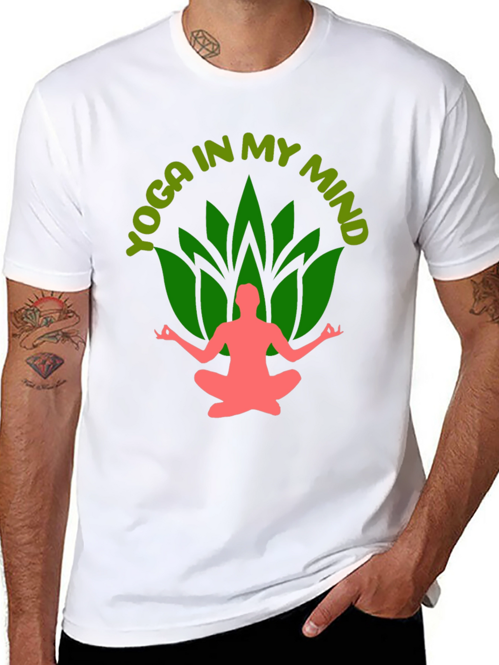 Yoga In My Mind Black Graphic Tee