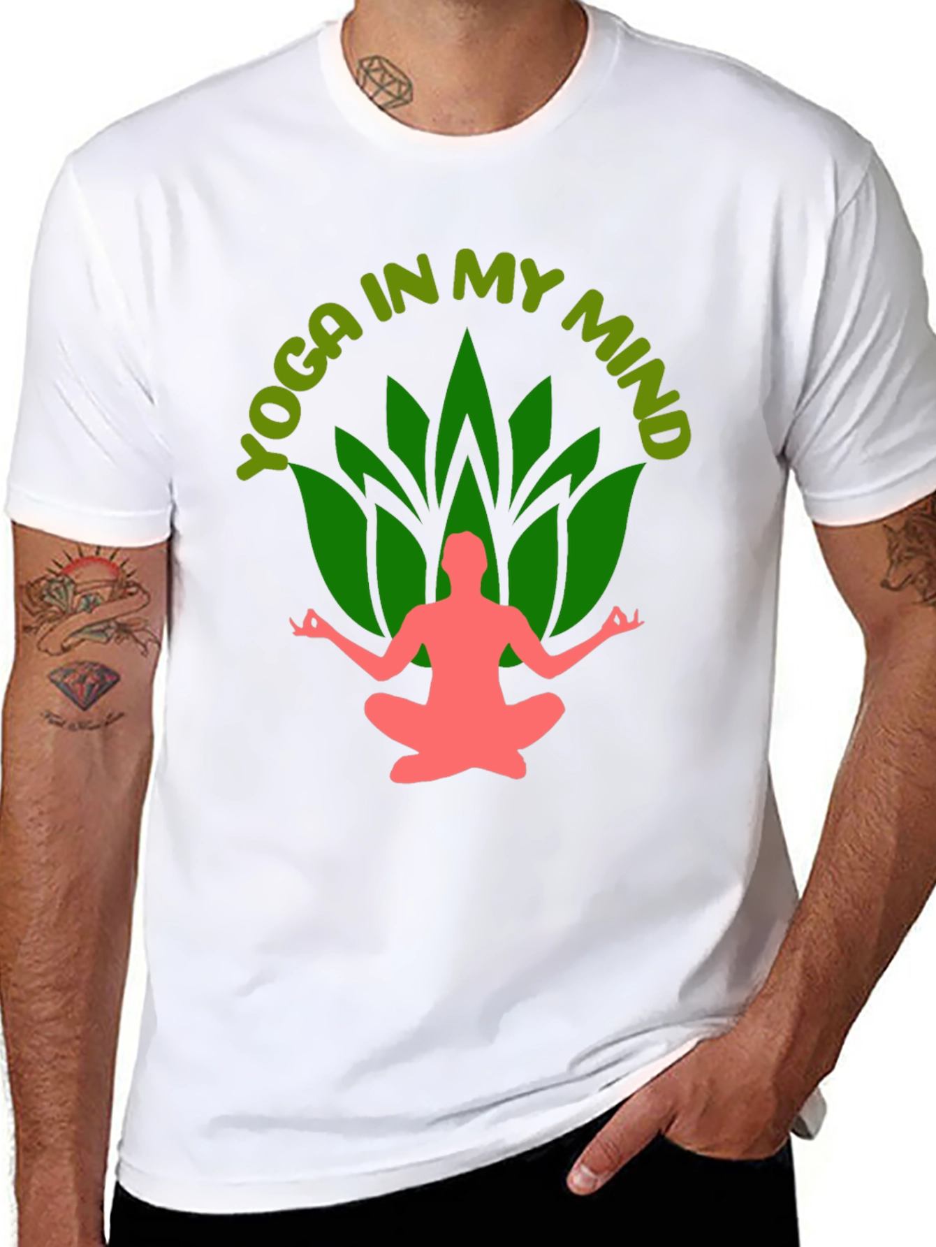 Yoga In My Mind Black Graphic Tee