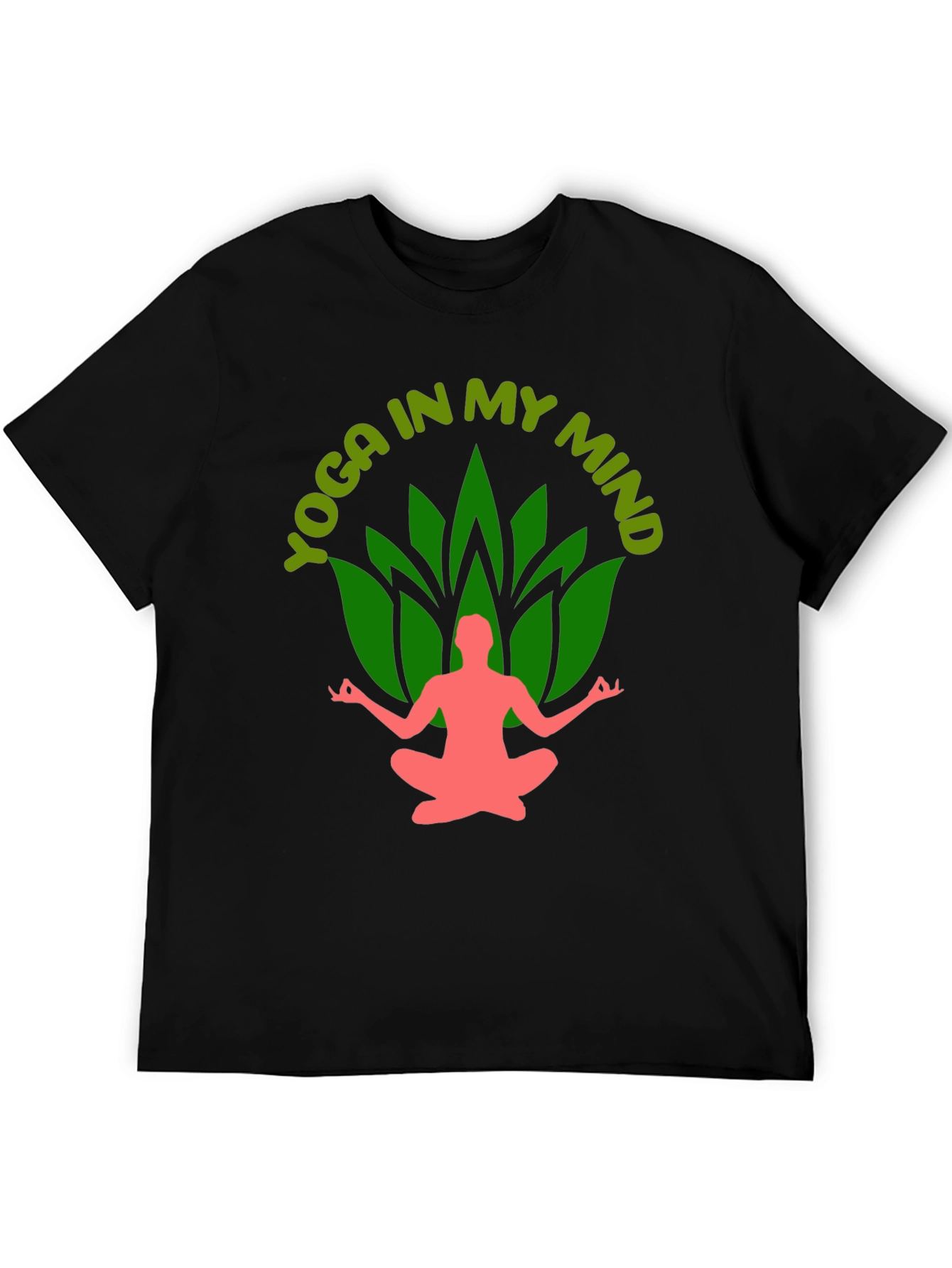Yoga In My Mind Black Graphic Tee
