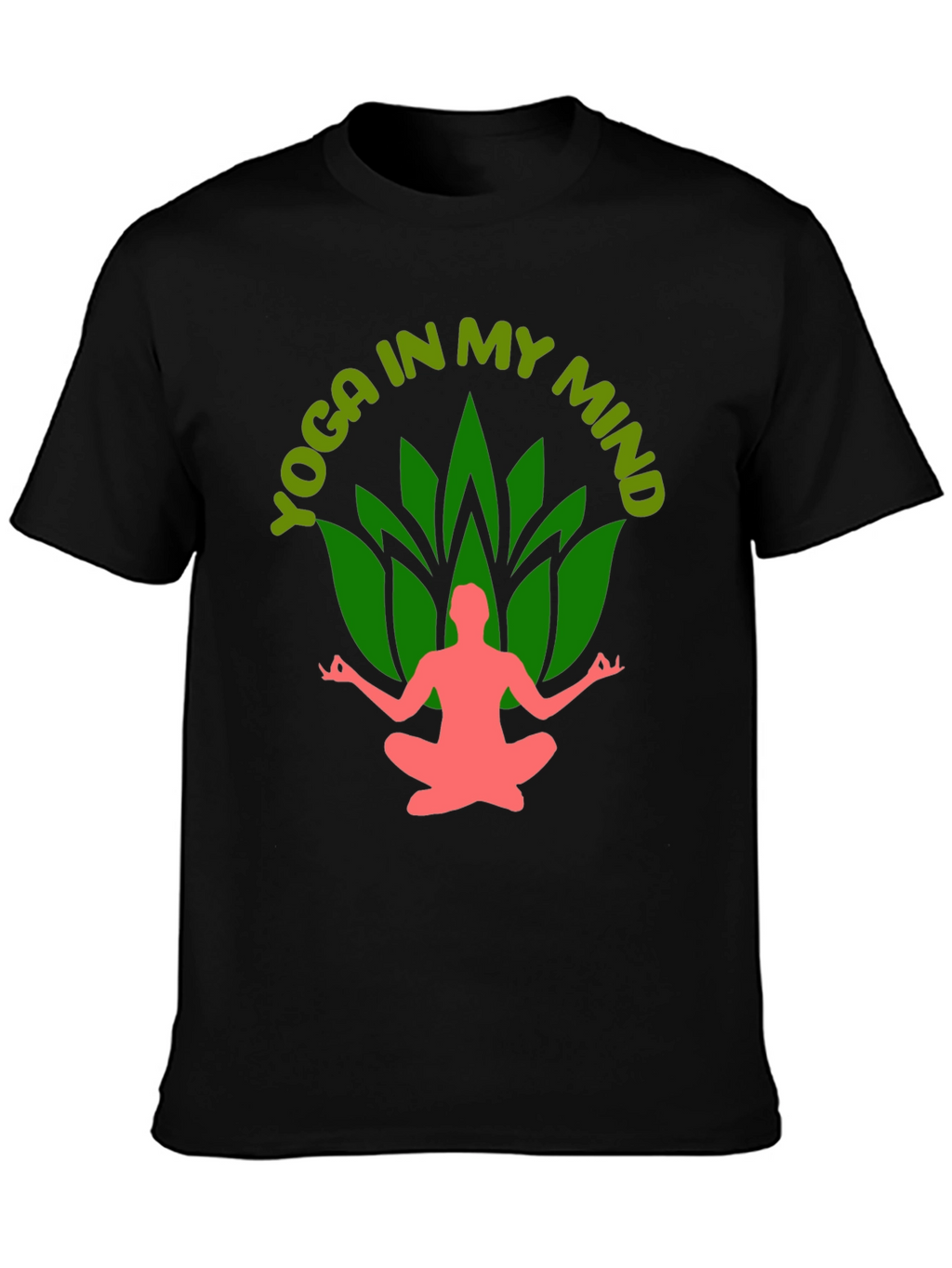 Yoga In My Mind Black Graphic Tee