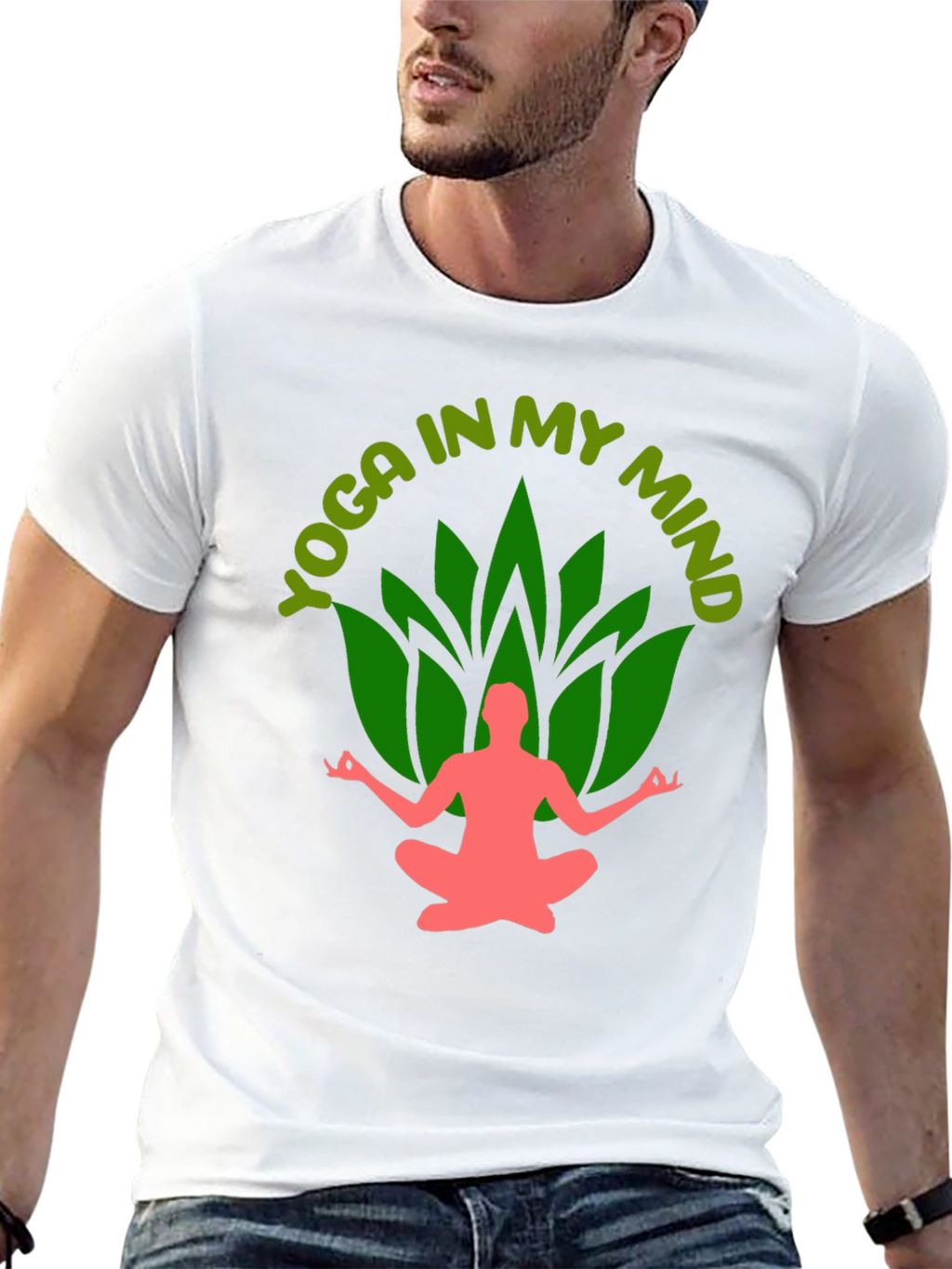 Yoga In My Mind Black Graphic Tee