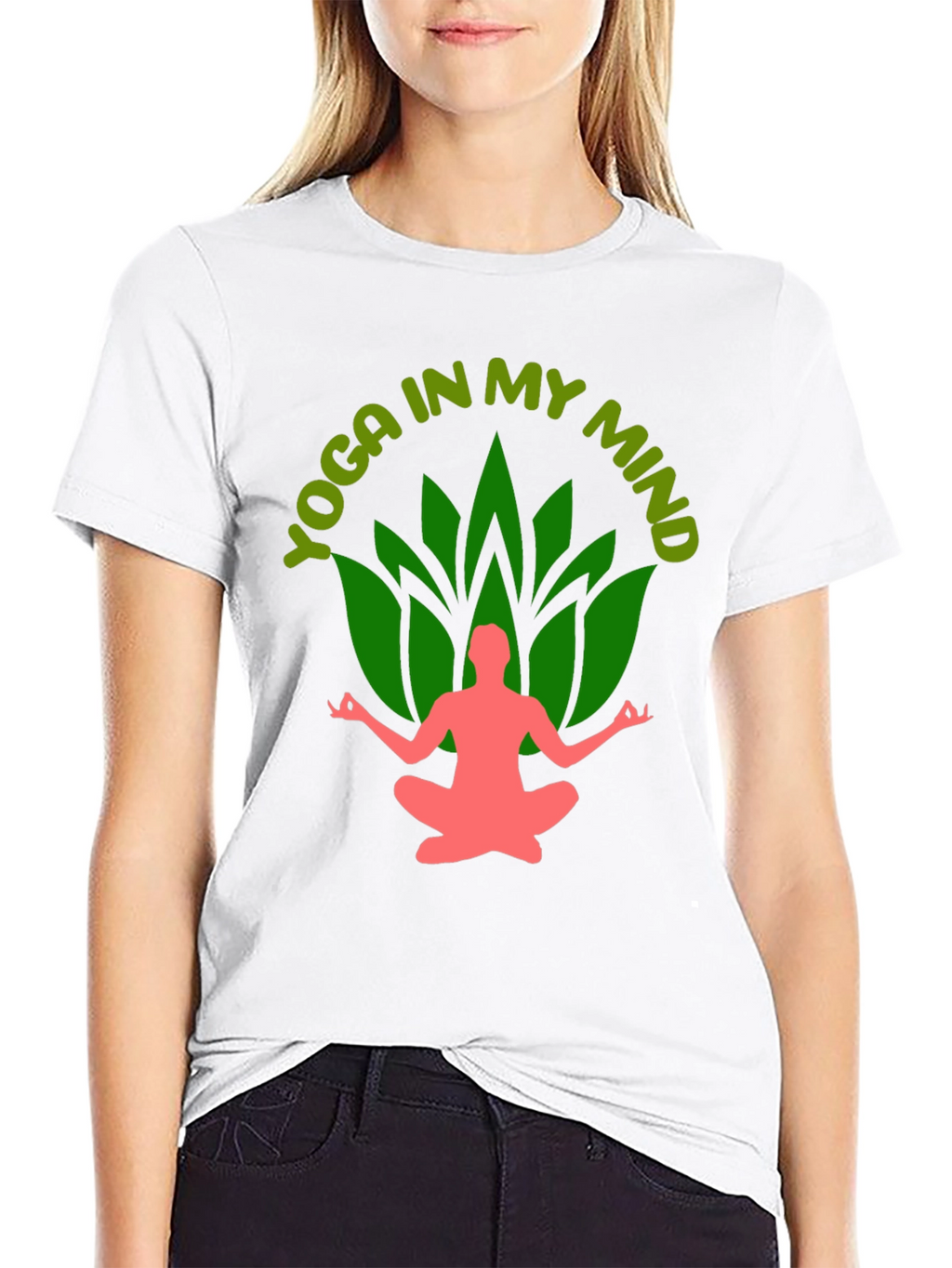 Yoga In My Mind Black Graphic Tee