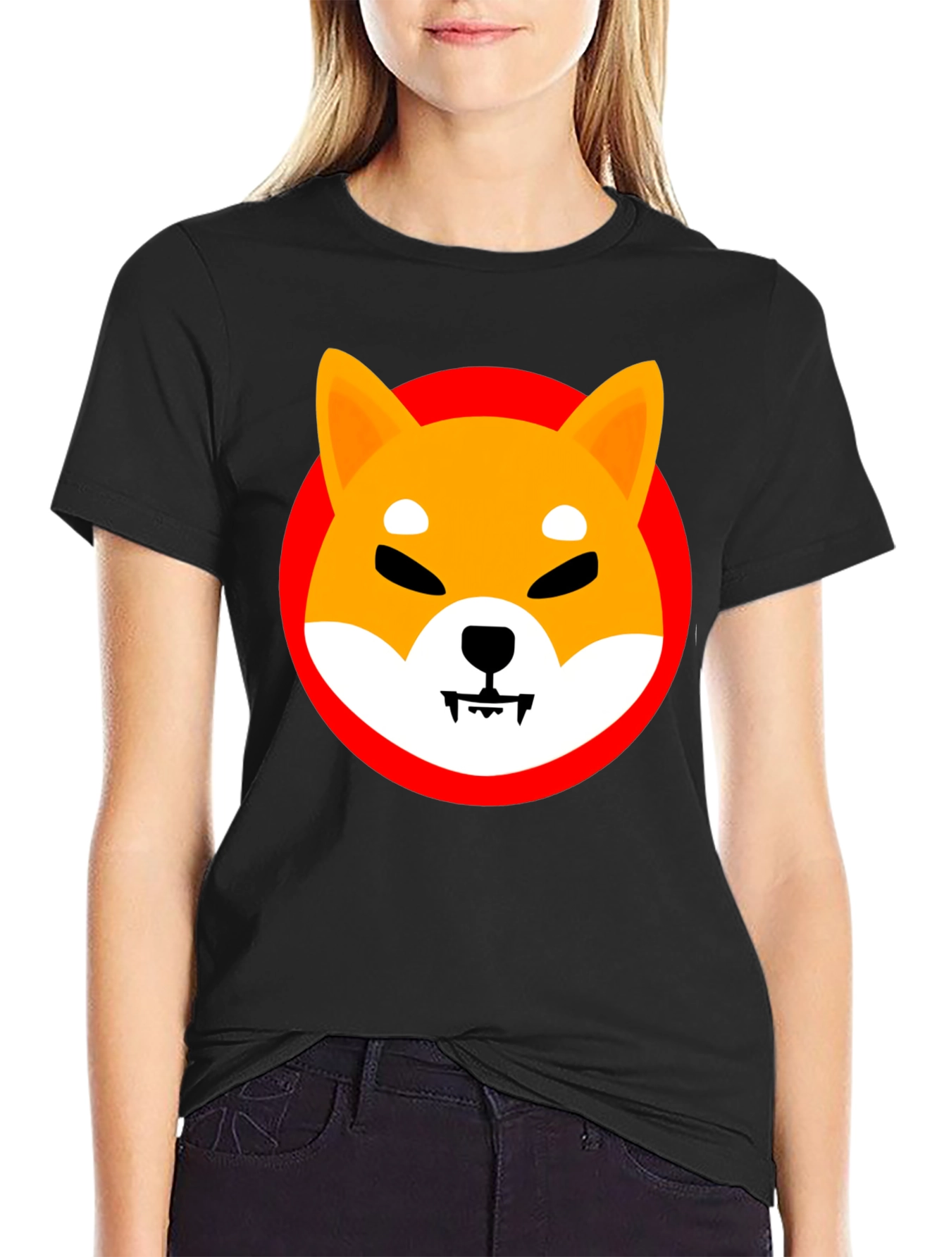 Shiba Inu Doge T-Shirt - Crew Neck Short Sleeve Tee