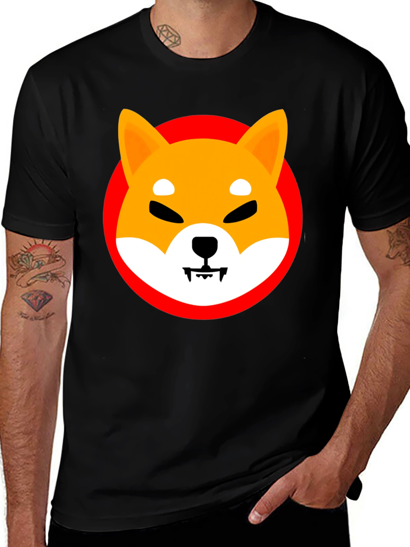 Shiba Inu Doge T-Shirt - Crew Neck Short Sleeve Tee