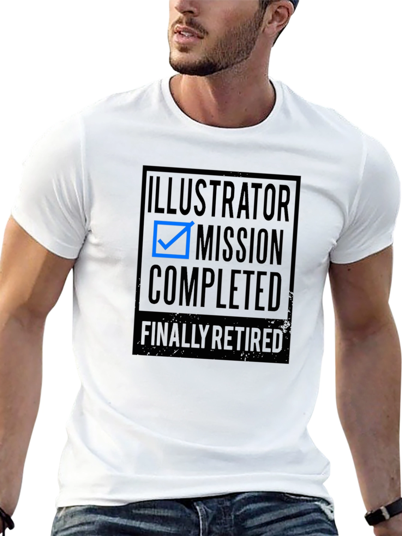 Illustrator Mission Completed Funny Retirement T-Shirt