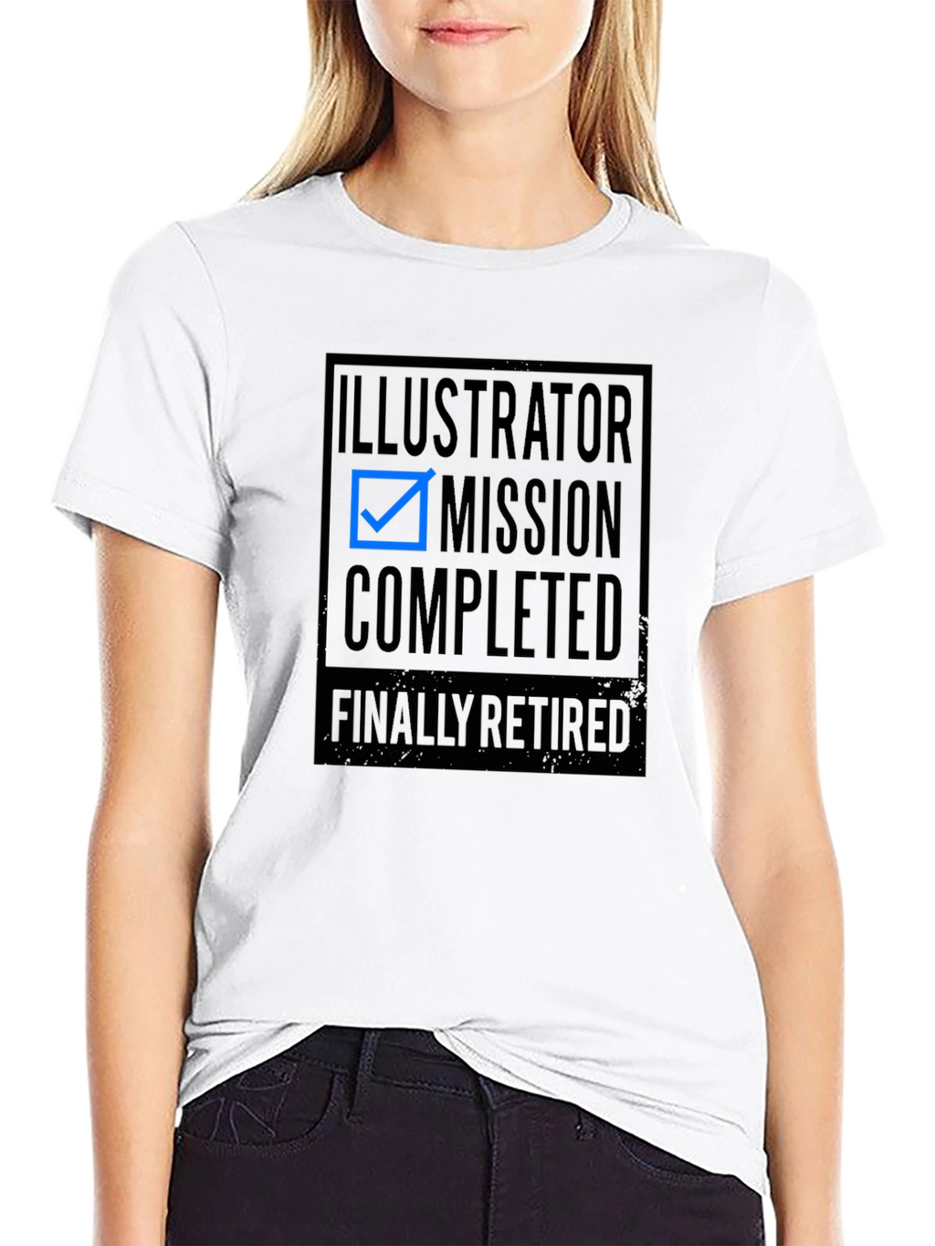 Illustrator Mission Completed Funny Retirement T-Shirt