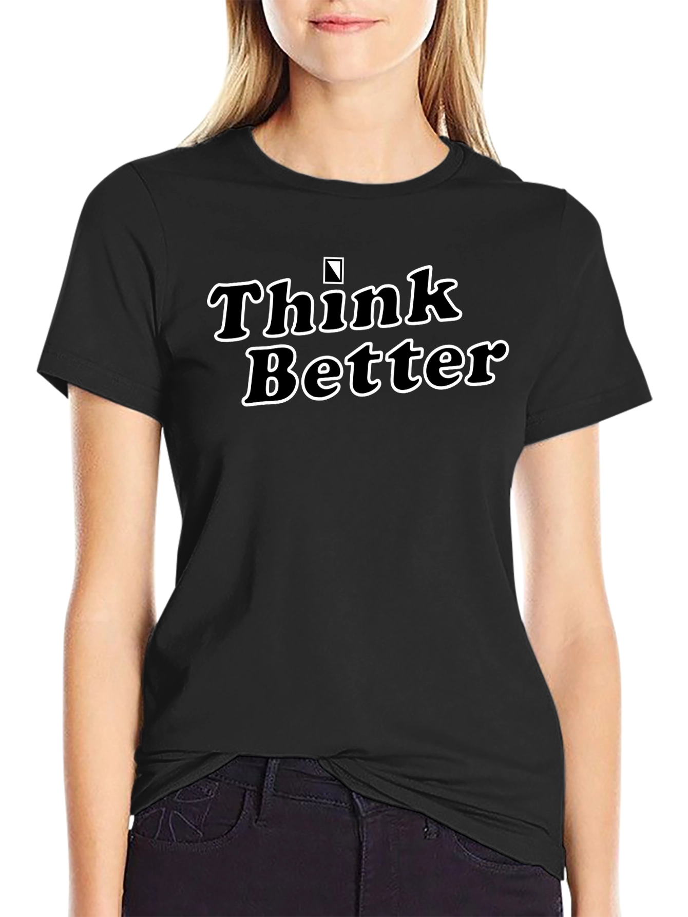 Think Better Black Graphic Tee