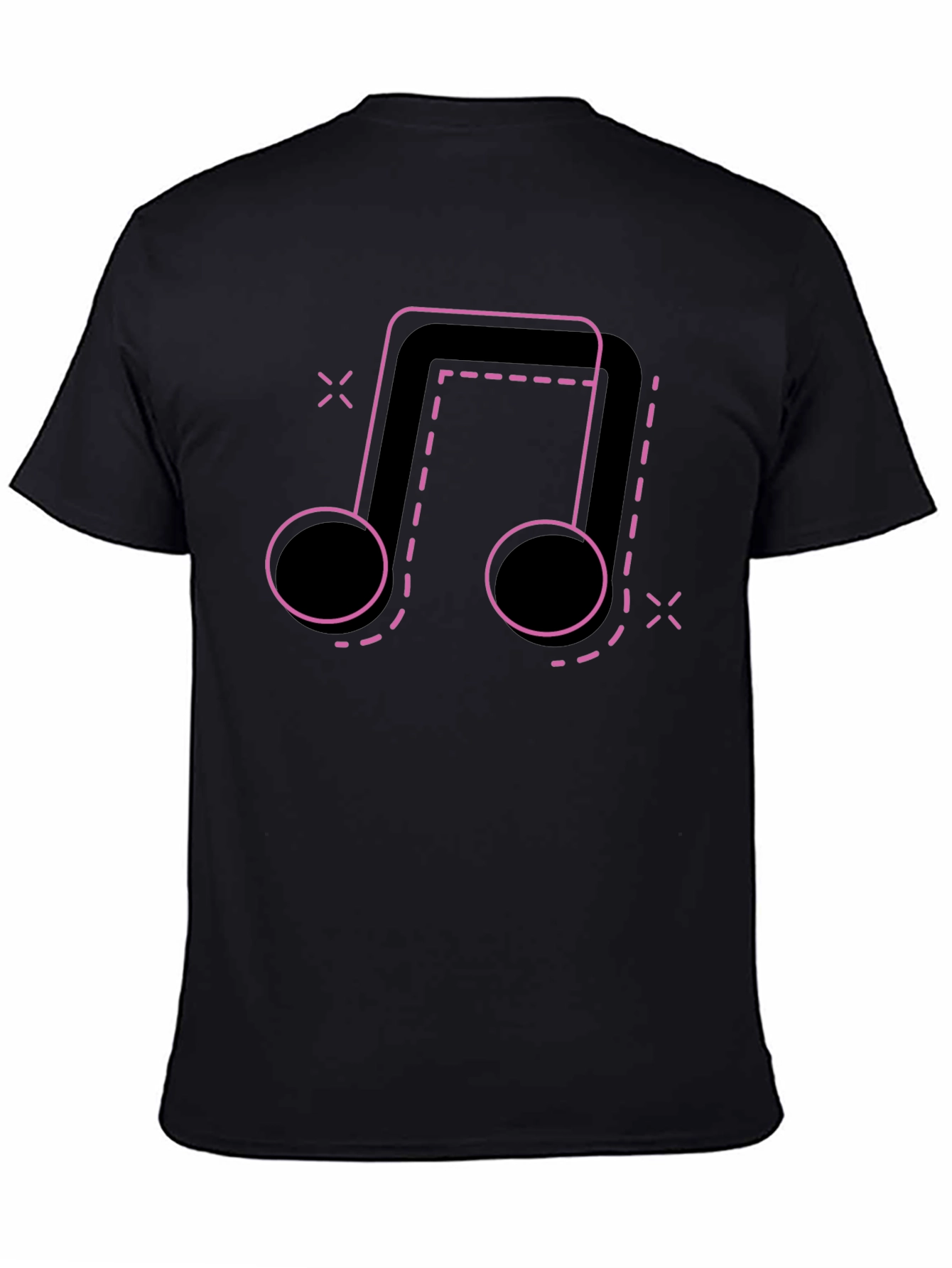 Music Note Graphic Tee - Stylish & Unique Black T-Shirt