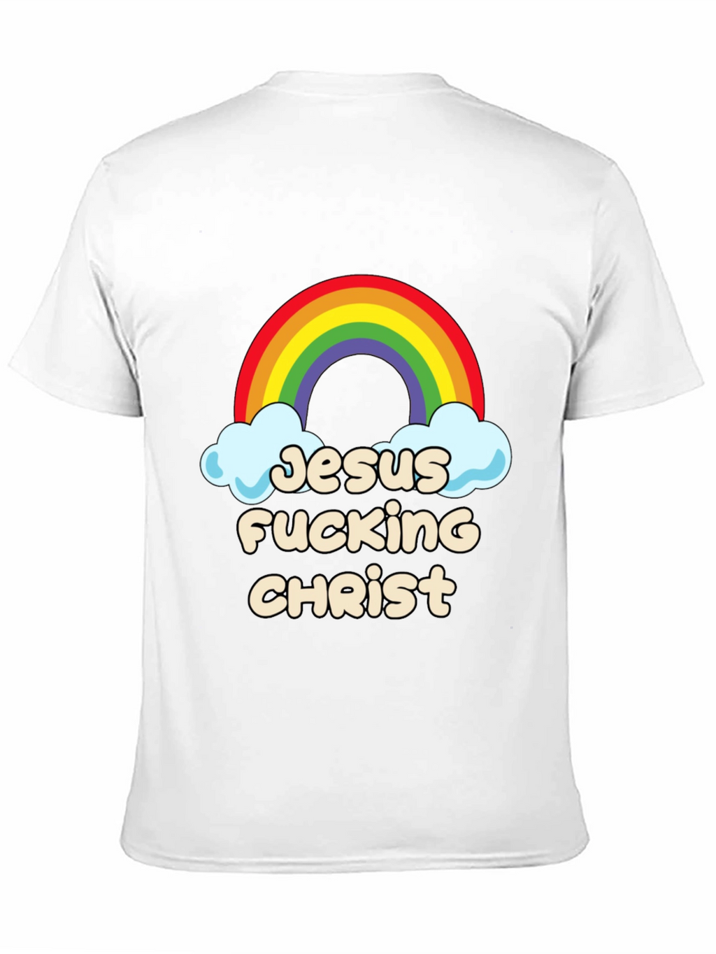 Jesus Fucking Christ Rainbow Graphic Tee
