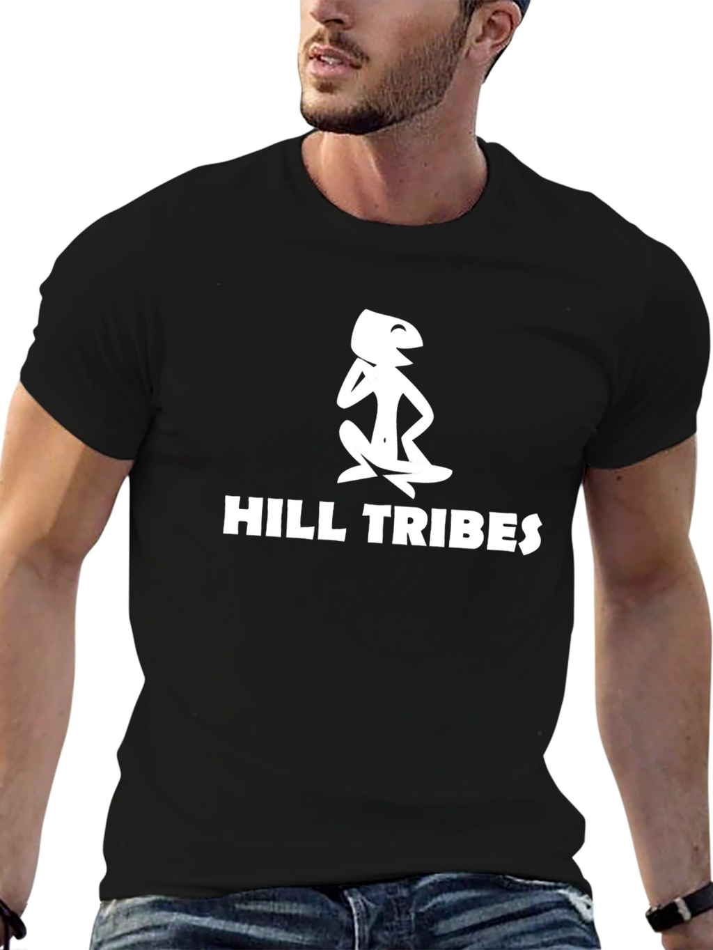 Hill Tribes Black Graphic Tee - Unique Design