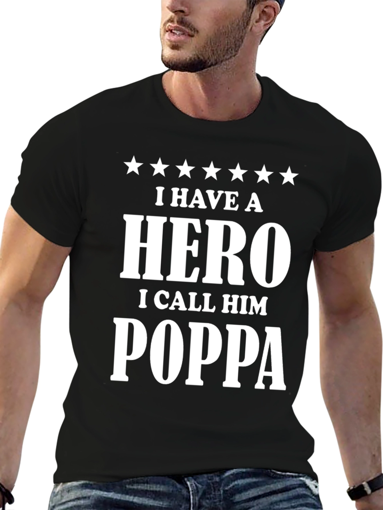 Hero Poppa T-Shirt - Fathers Day Gift
