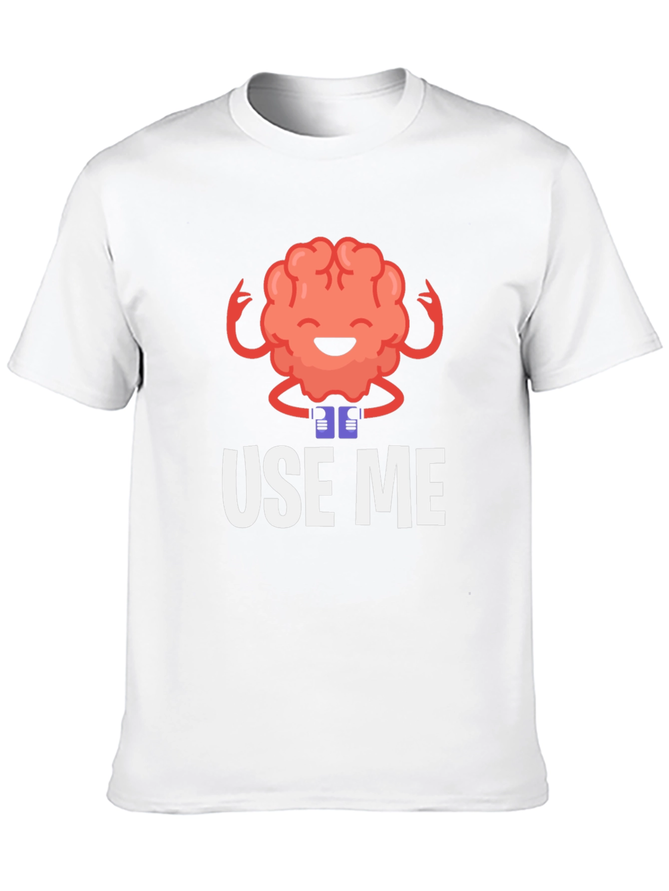 Brain Use Me Funny Graphic Tee - Black Cotton T-Shirt
