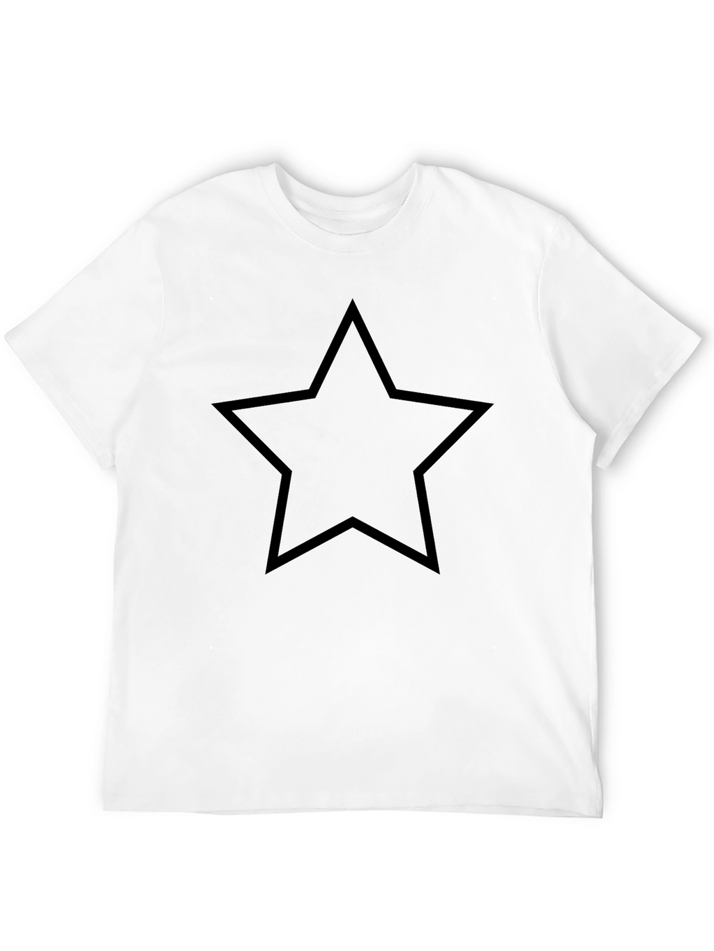 Black Star Graphic Tee - Mens Casual Top