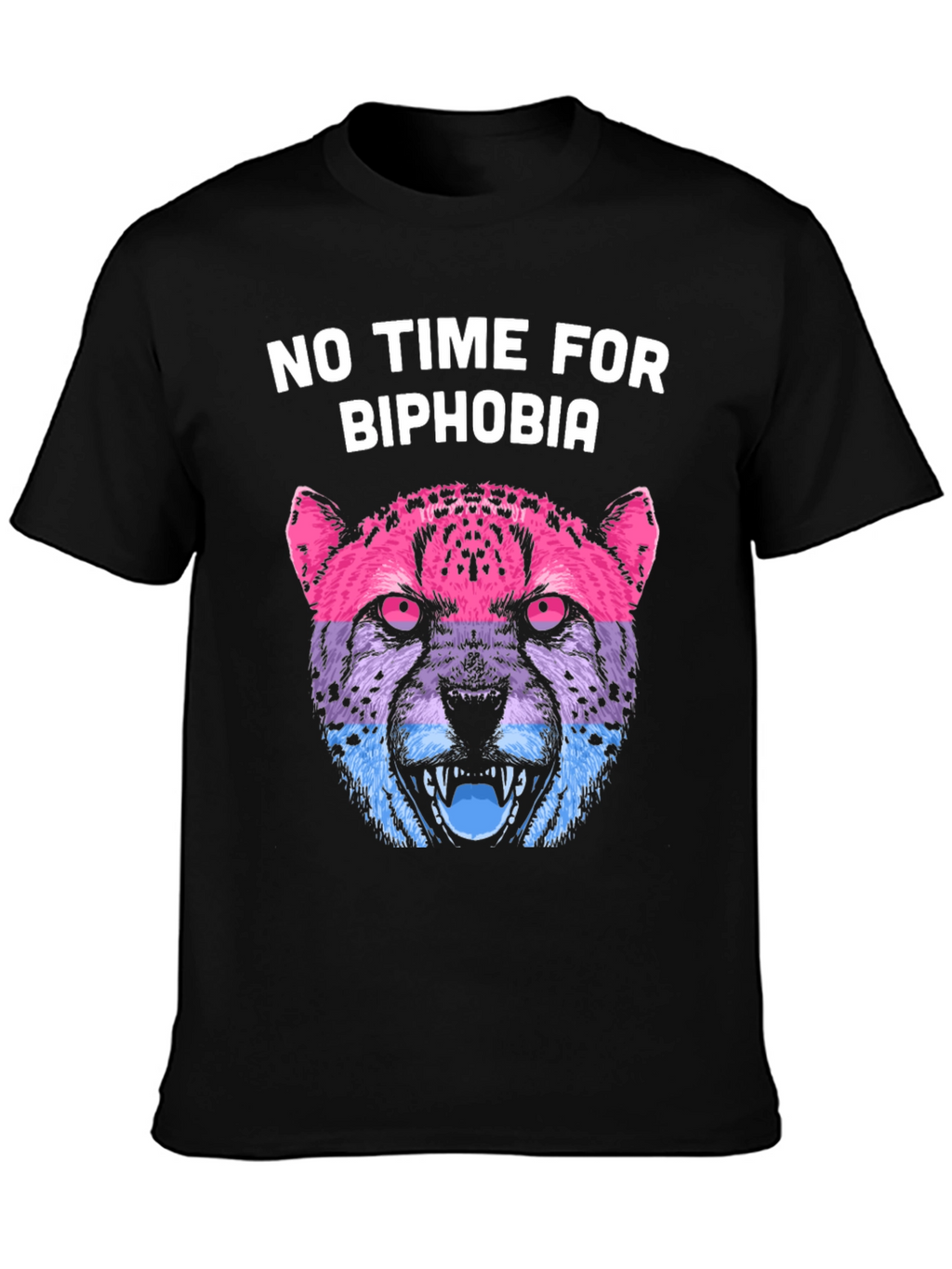 Biphobia Awareness T-Shirt with Cheetah Design