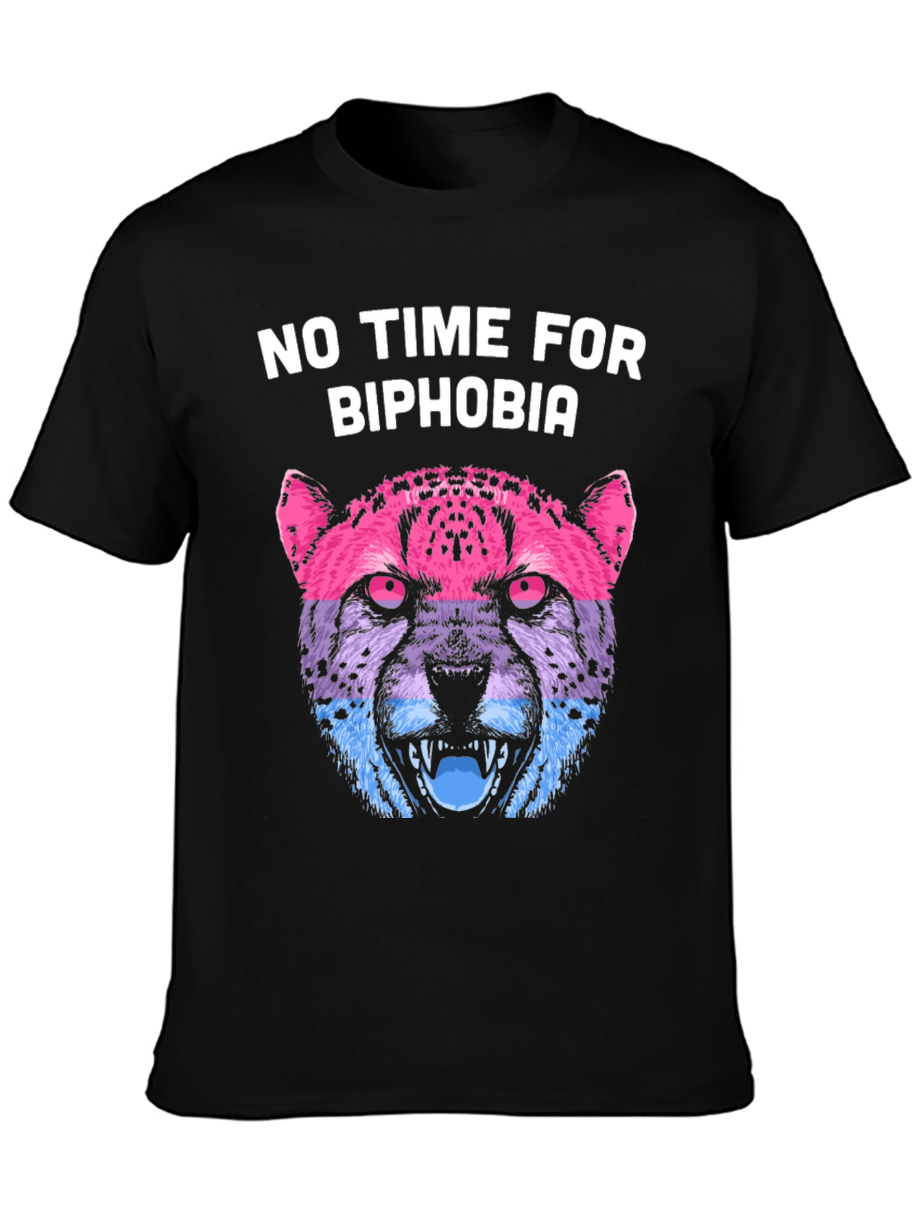 Biphobia Awareness T-Shirt with Cheetah Design