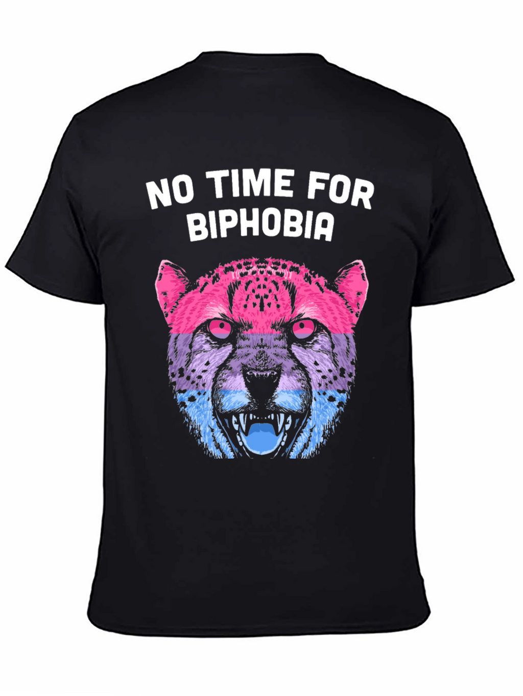 Biphobia Awareness T-Shirt with Cheetah Design