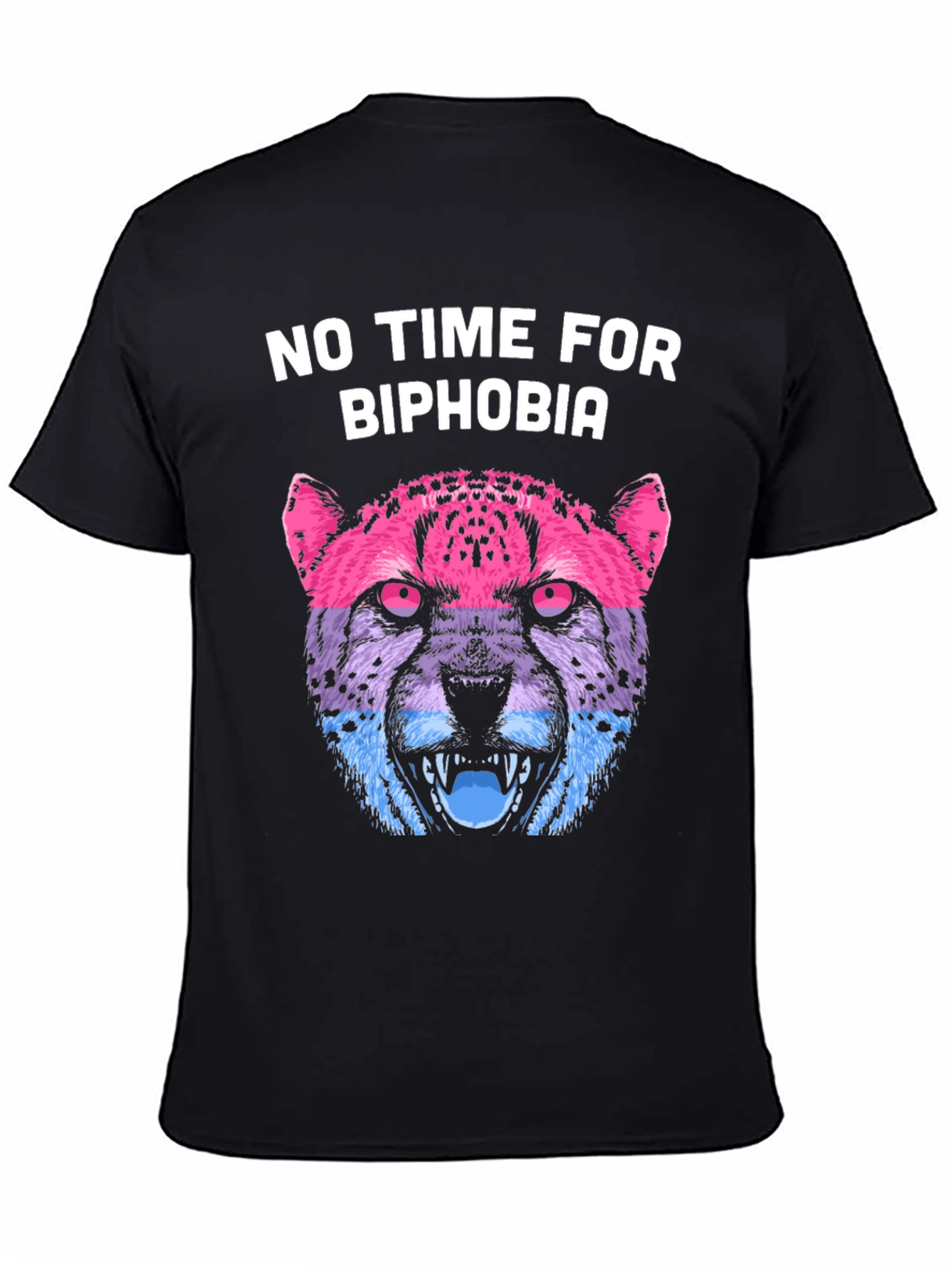 Biphobia Awareness T-Shirt with Cheetah Design