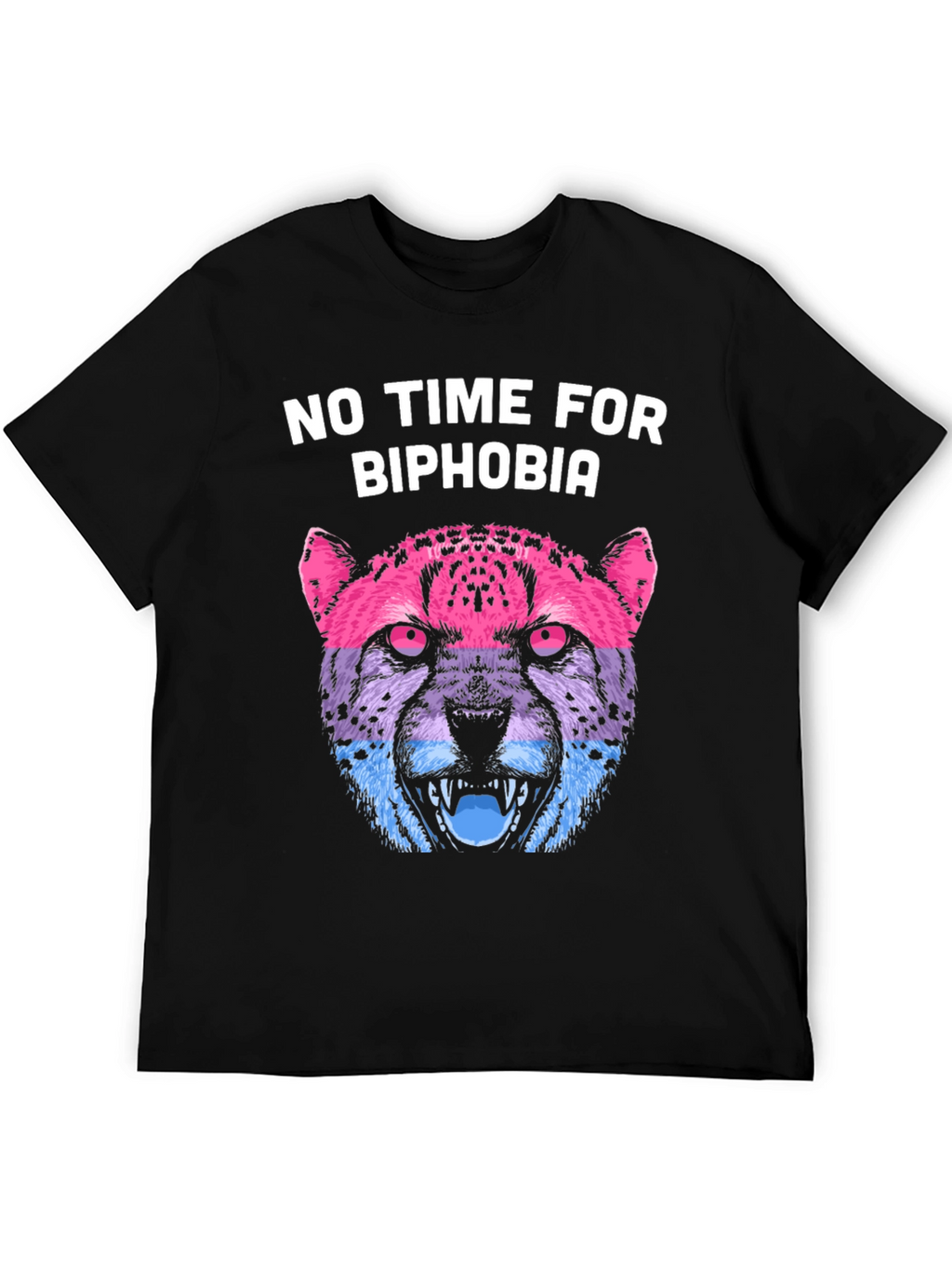 Biphobia Awareness T-Shirt with Cheetah Design