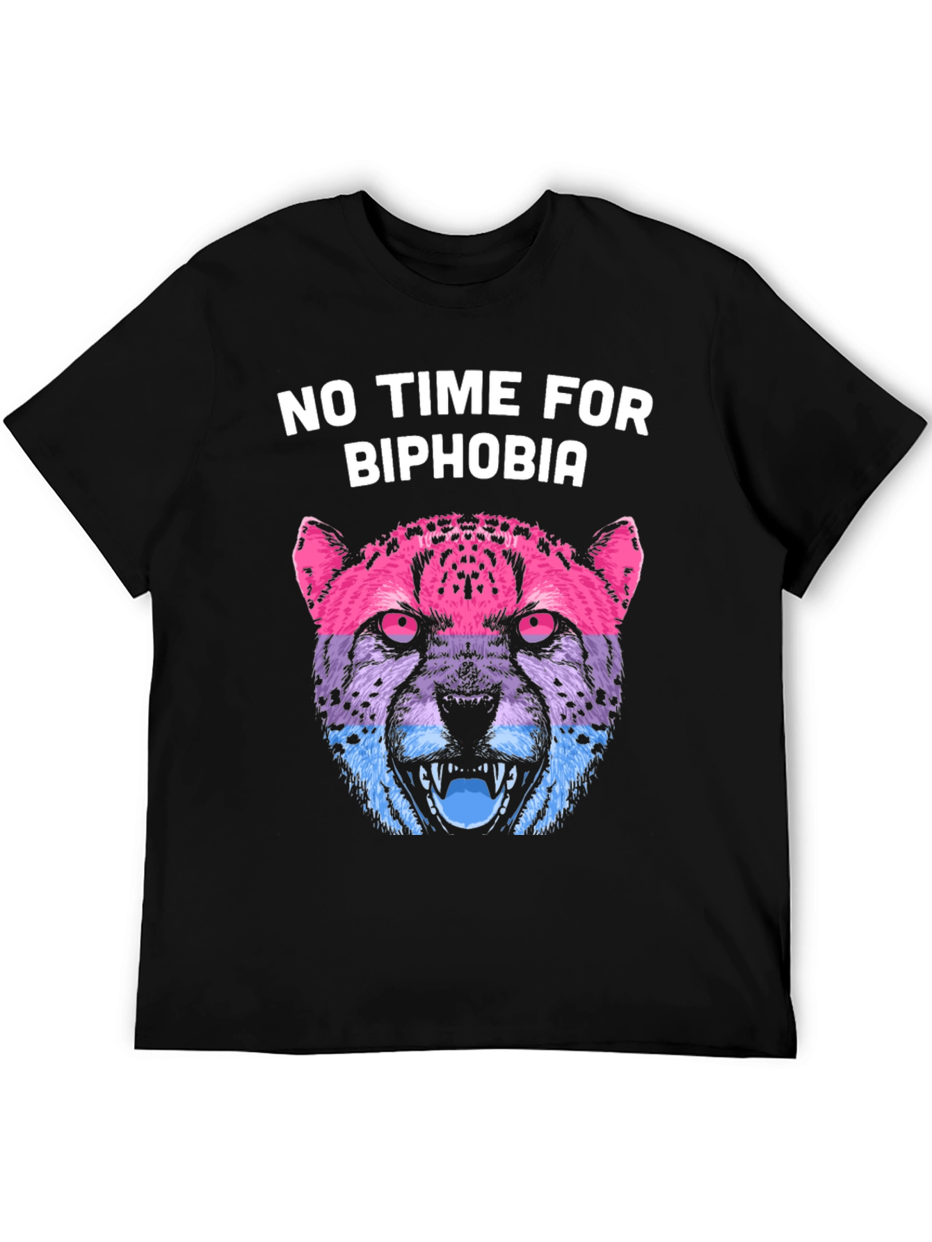 Biphobia Awareness T-Shirt with Cheetah Design