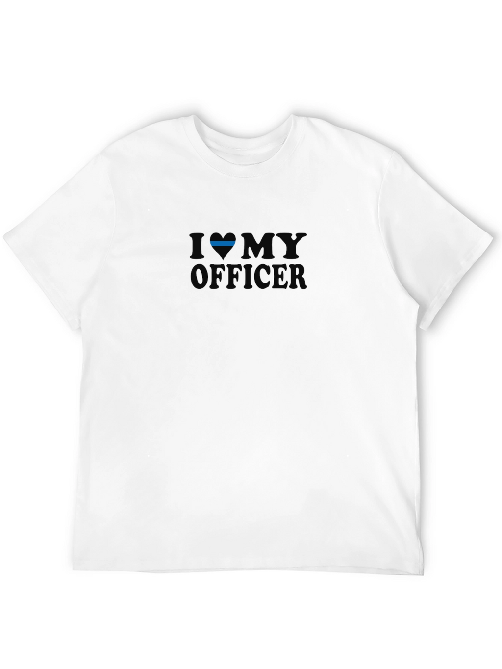 I Love My Officer Black T-Shirt