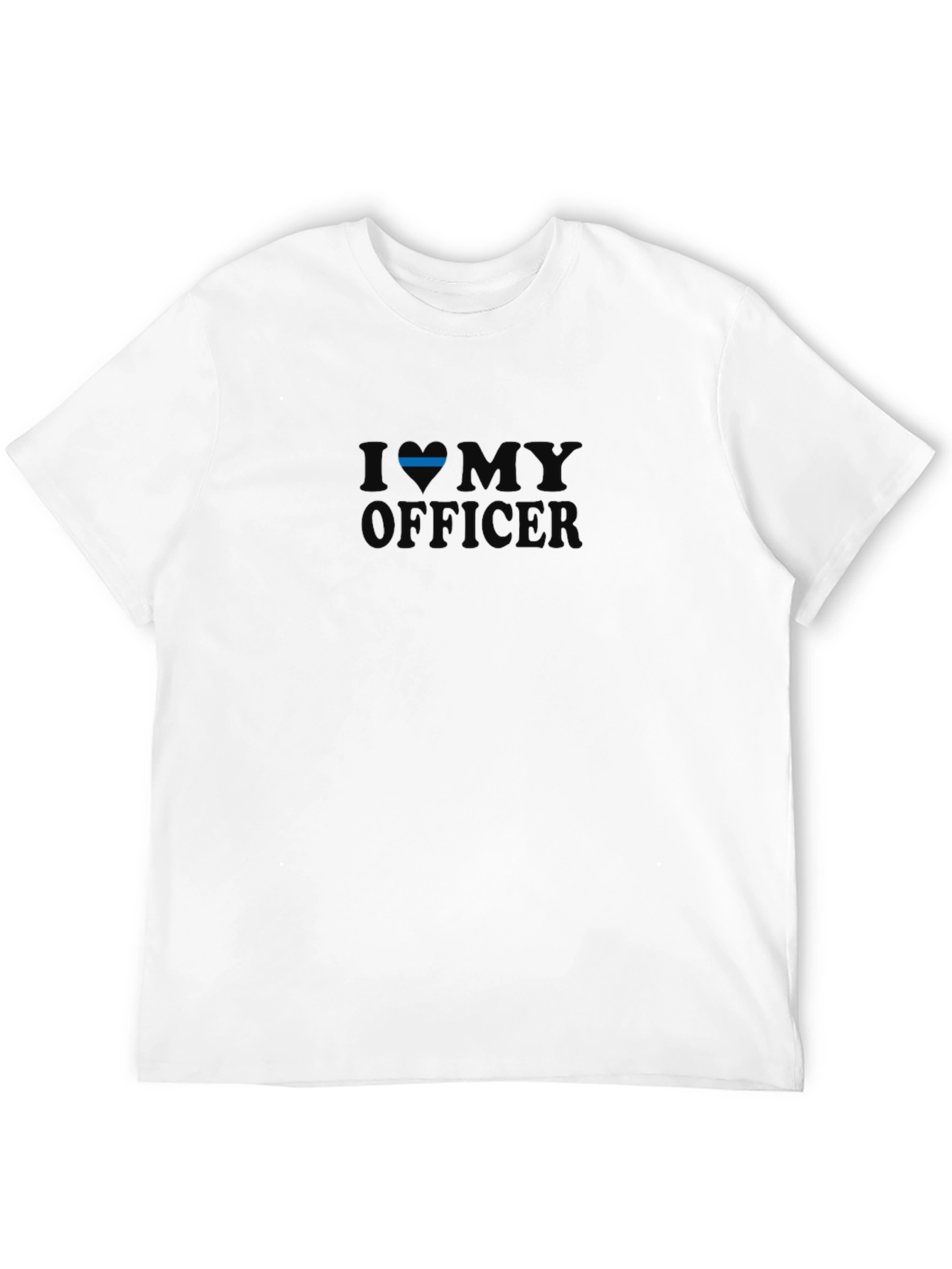I Love My Officer Black T-Shirt