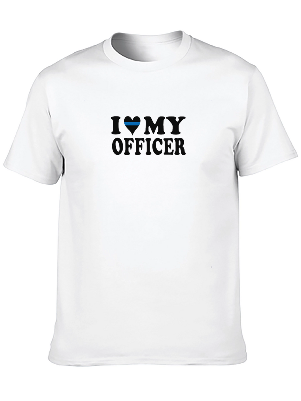 I Love My Officer Black T-Shirt