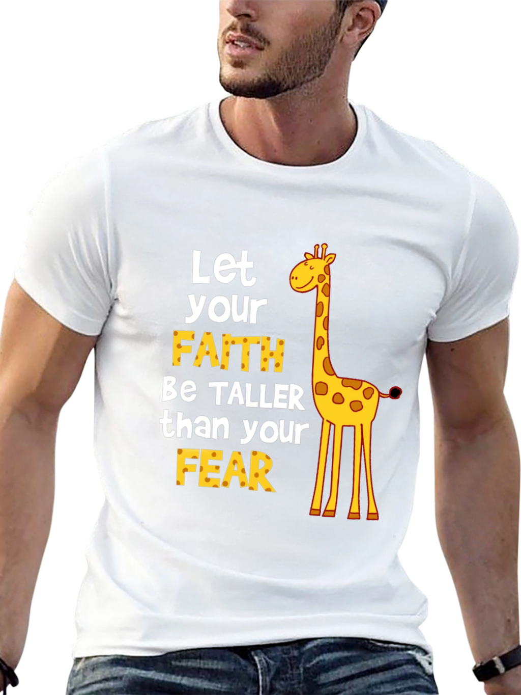 Faith Over Fear Giraffe Graphic Tee