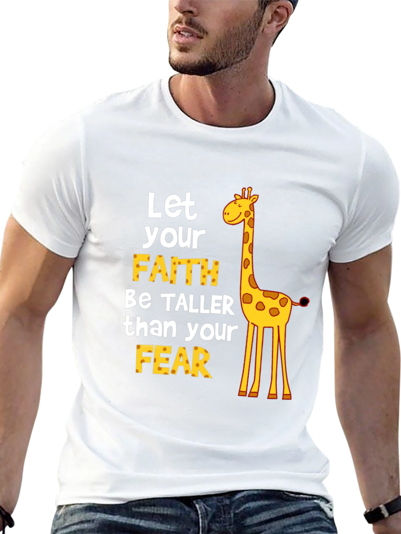 Faith Over Fear Giraffe Graphic Tee