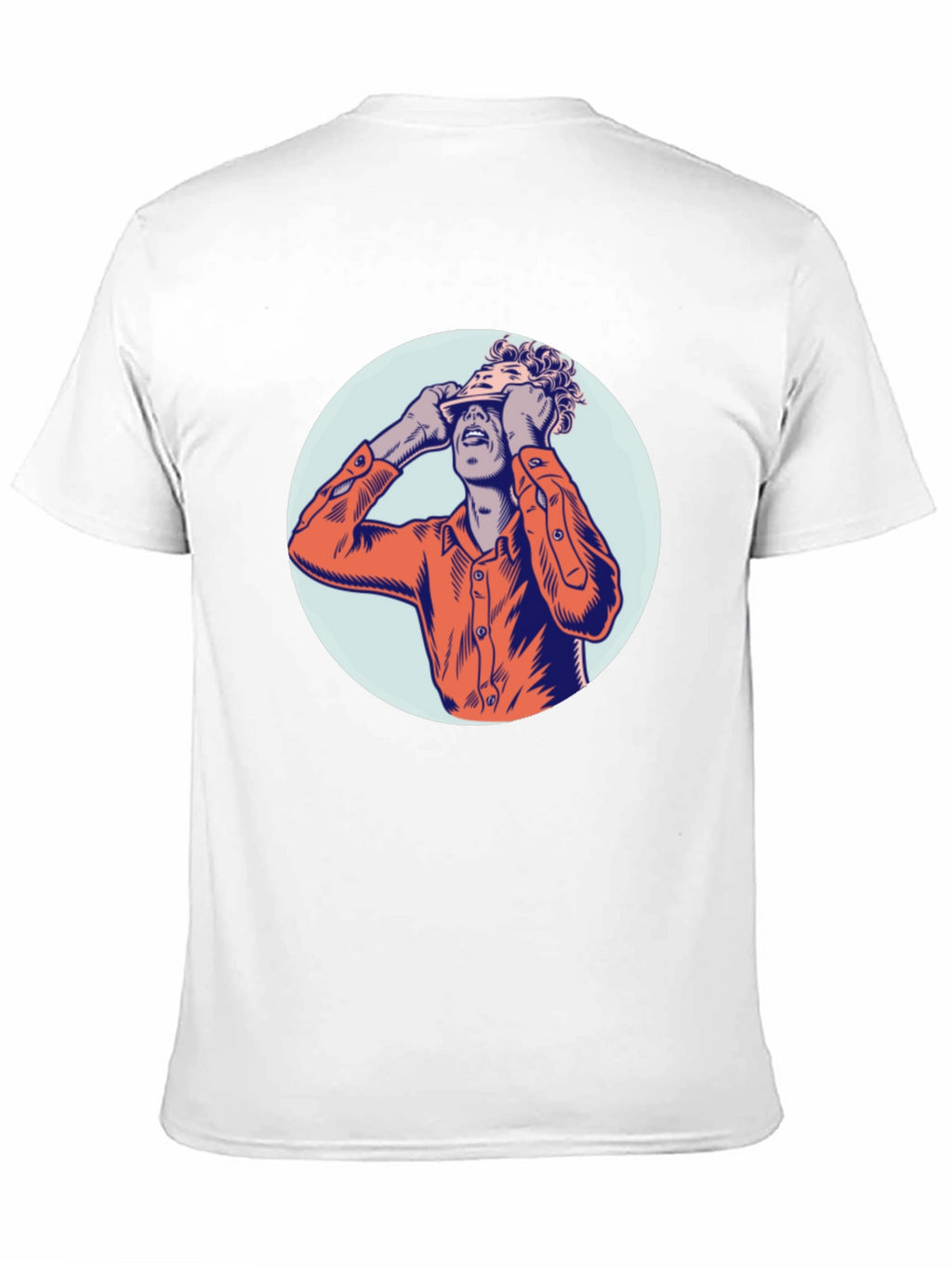 Graphic Print Crew Neck T-Shirt - Unique Design