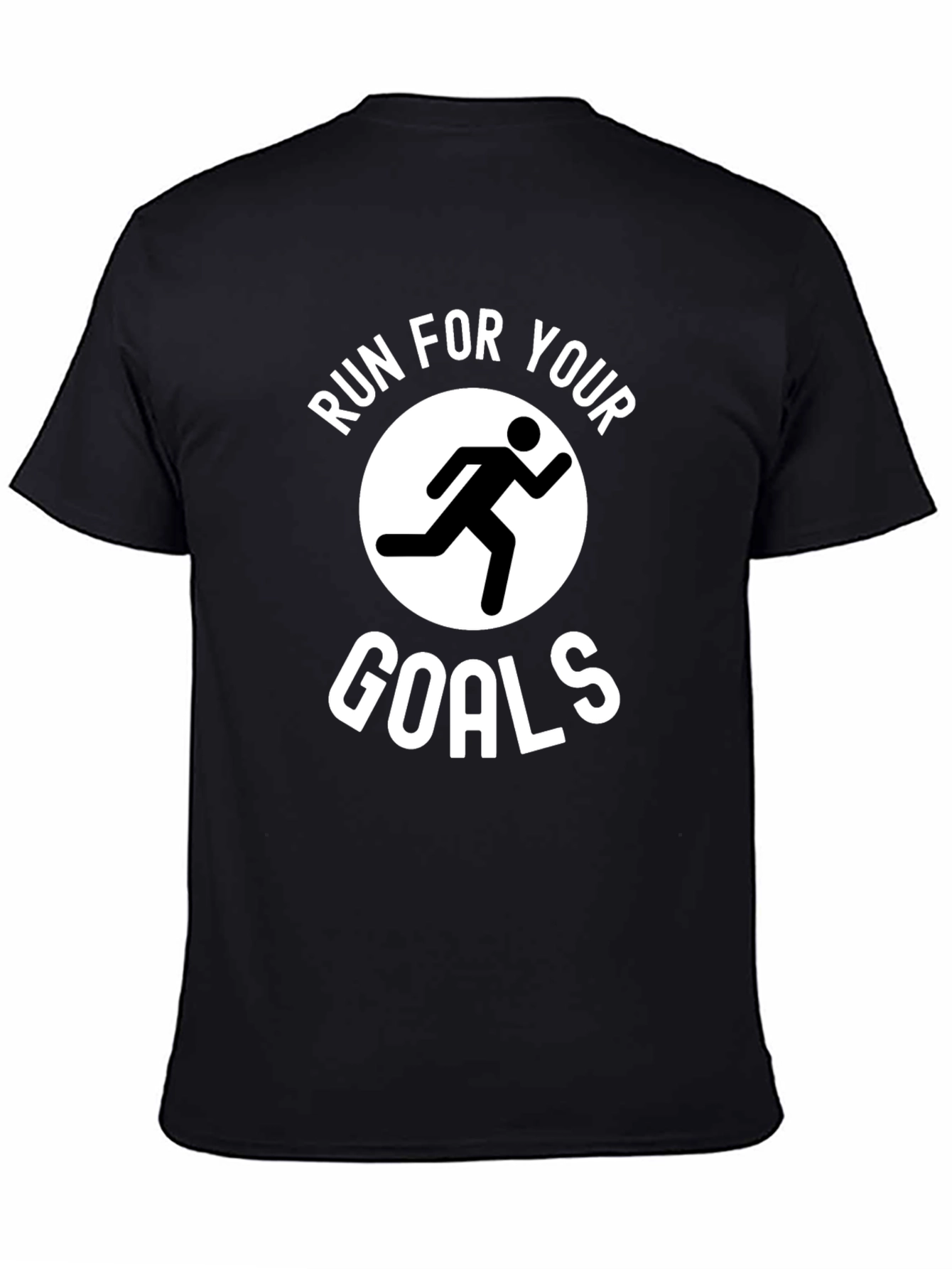Run For Your Goals Graphic T-Shirt - Black