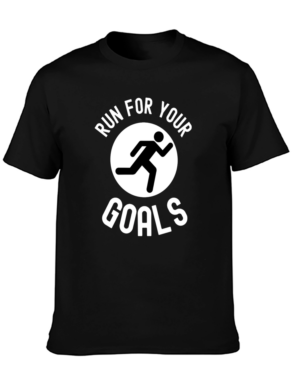 Run For Your Goals Graphic T-Shirt - Black