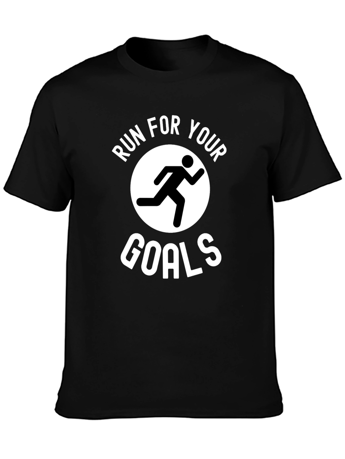 Run For Your Goals Graphic T-Shirt - Black