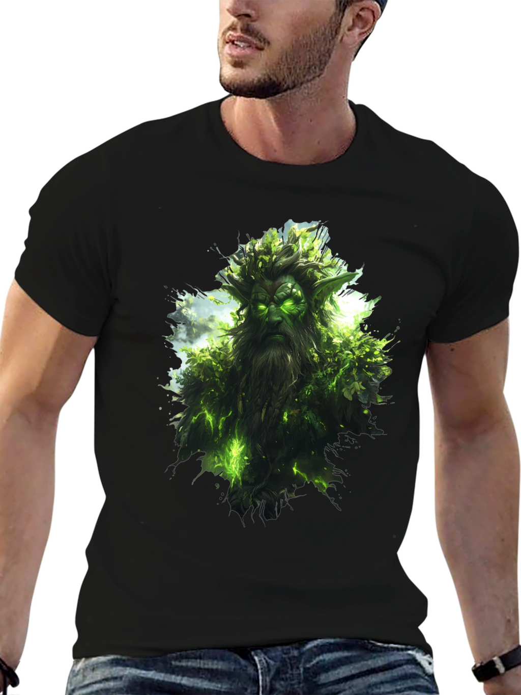 Nature Spirit Graphic Black T-Shirt