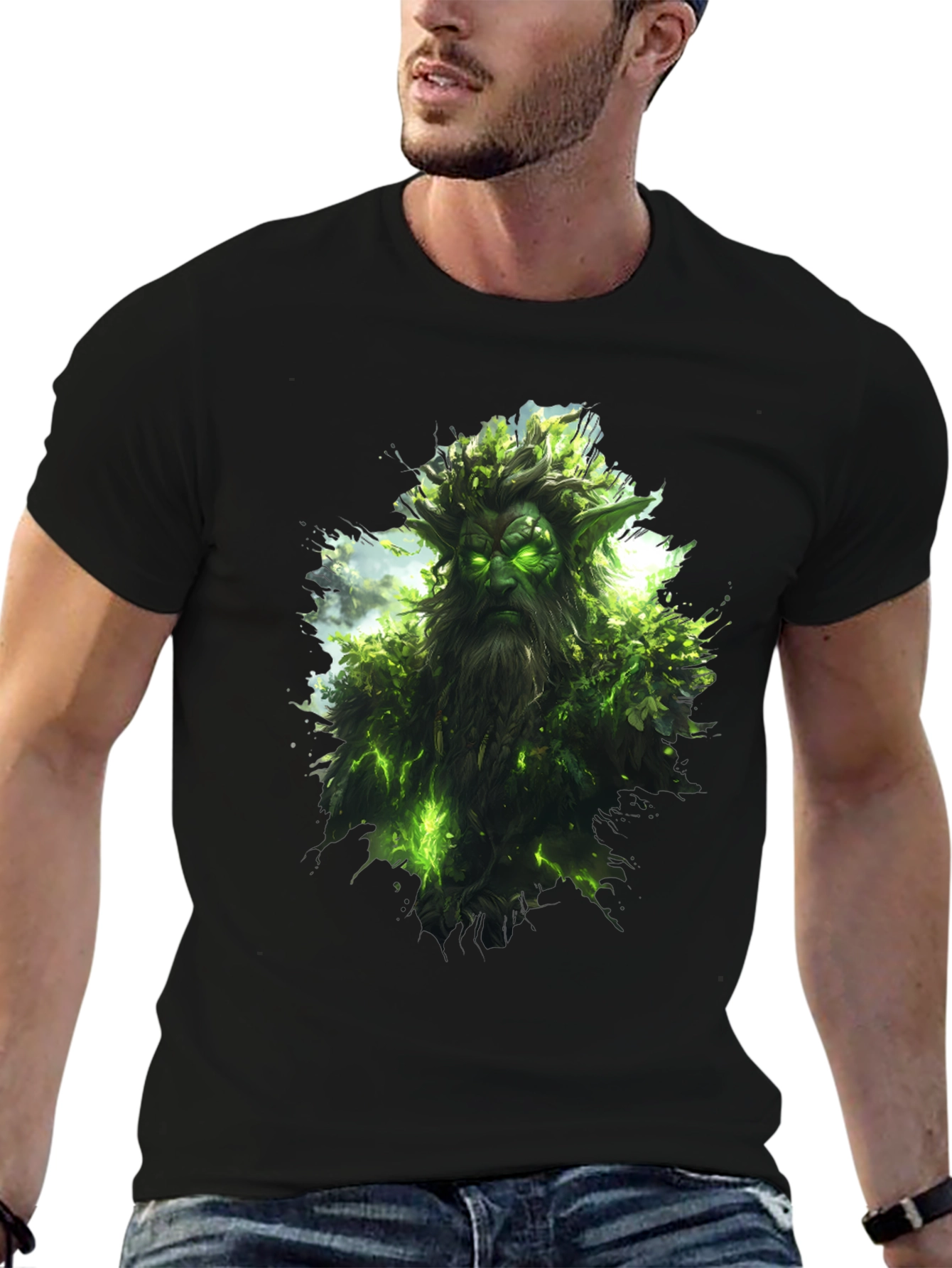 Nature Spirit Graphic Black T-Shirt