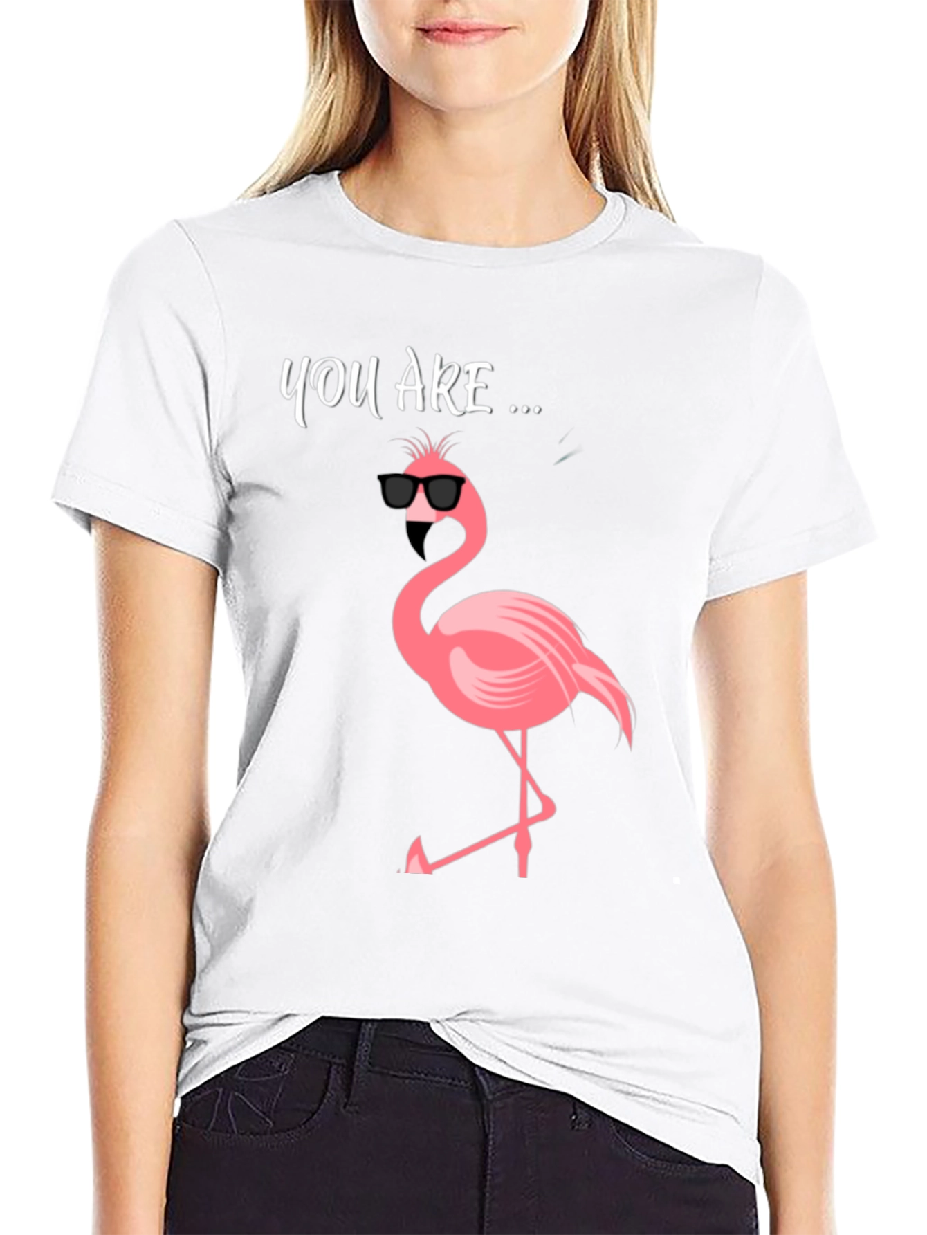 Cool Flamingo Graphic Tee - Mens Black T-Shirt