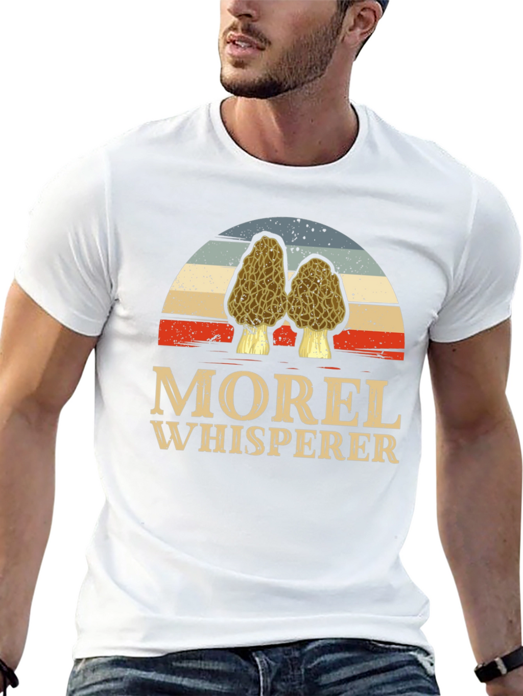 Morel Whisperer T-Shirt Mushroom Hunting Tee